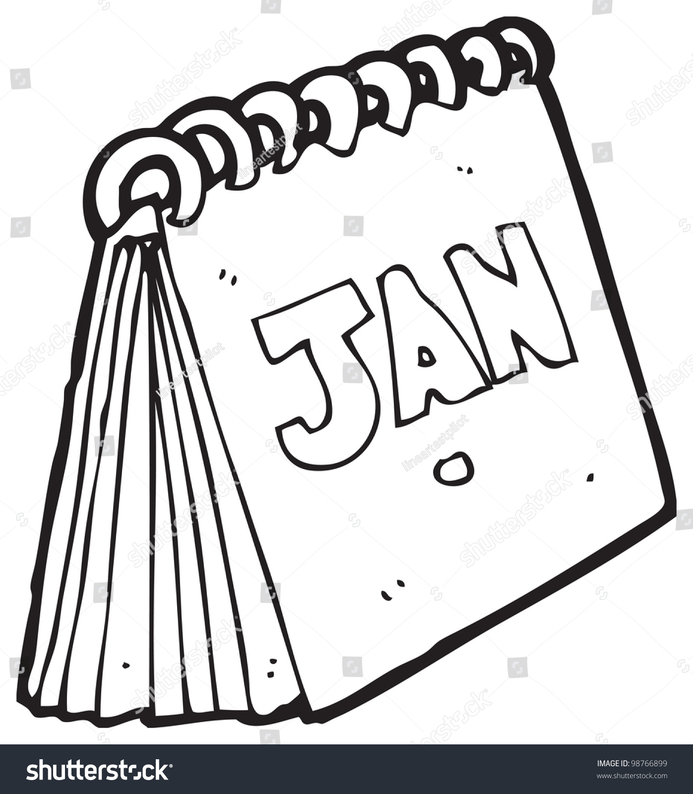 Cartoon Calendar Stock Photo 98766899 : Shutterstock