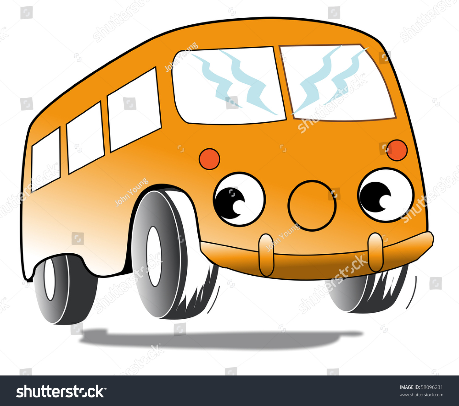 Cartoon Camper Van Stock Illustration 58096231