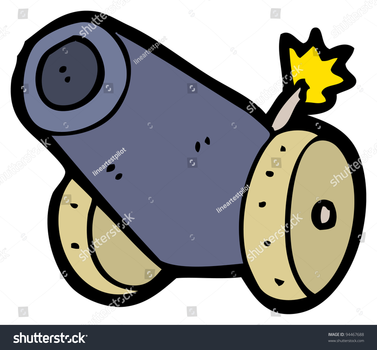 Cartoon Cannon Stock Photo 94467688 : Shutterstock