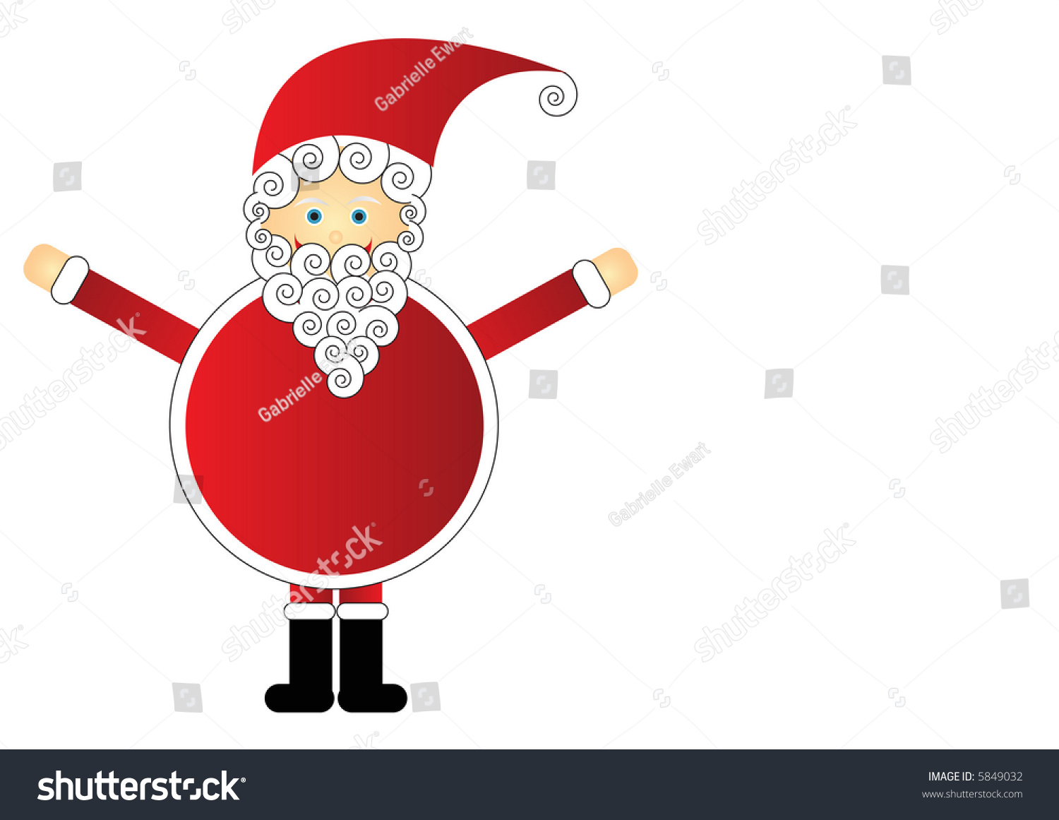Cartoon Character Father Christmas Stock Illustration 5849032