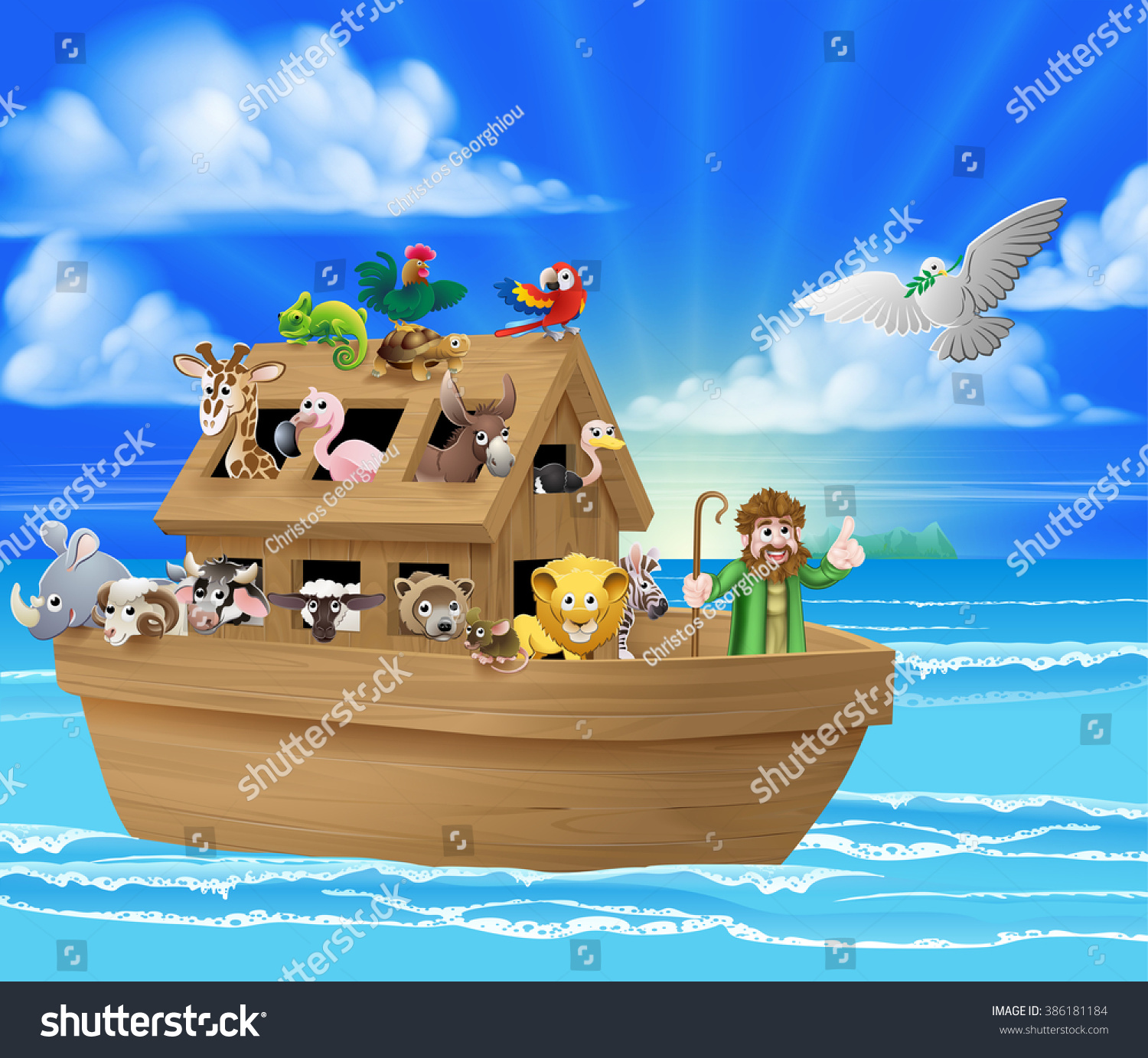 Cartoon Childrens Illustration Christian Bible Story Stock Illustration ...