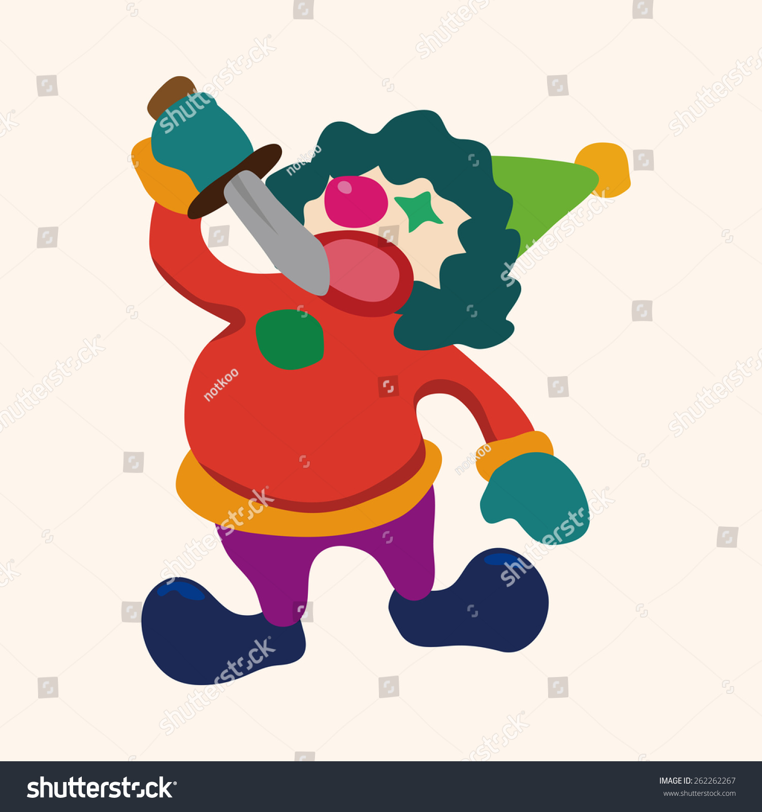 cartoon circus clown stock illustration 262262267 shutterstock