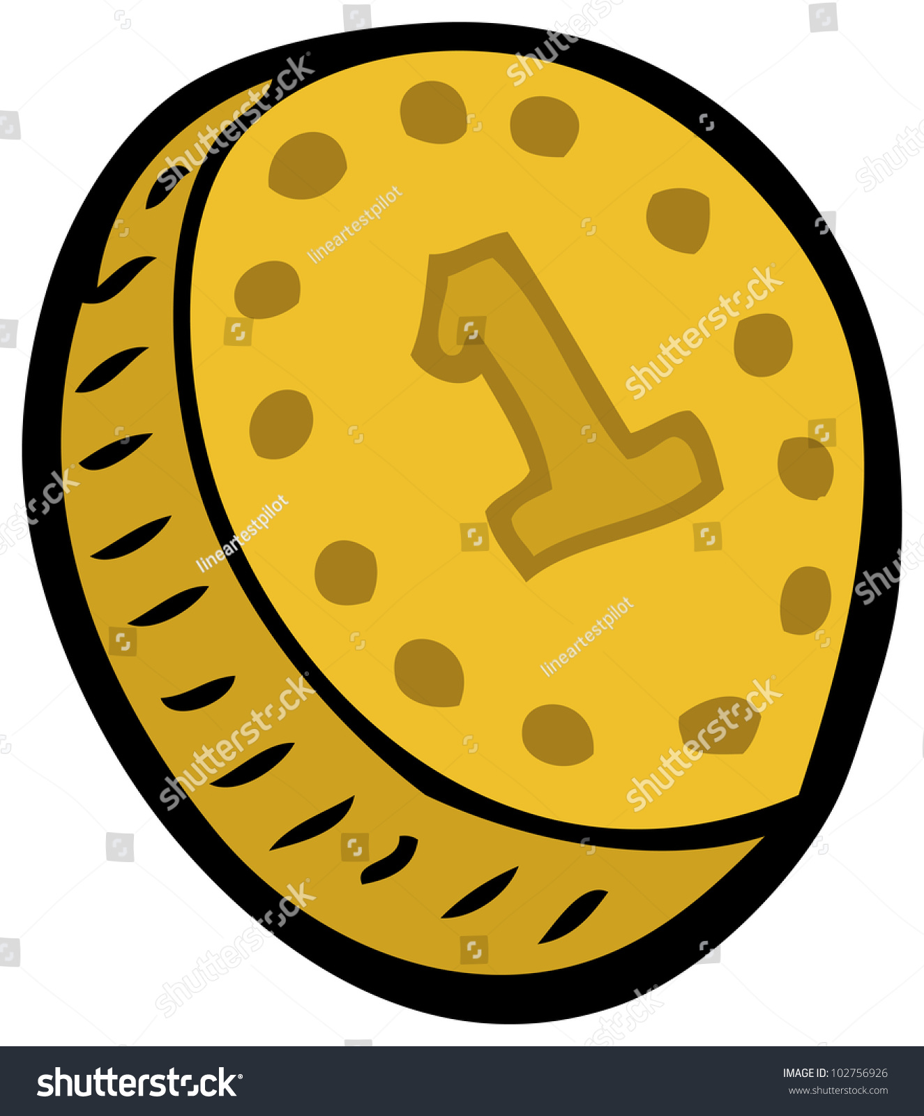 Cartoon Coin Stock Photo 102756926 : Shutterstock