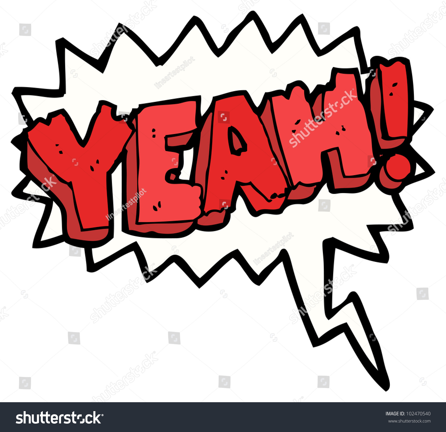 Cartoon Comic Book Yeah! Shout Stock Photo 102470540 : Shutterstock