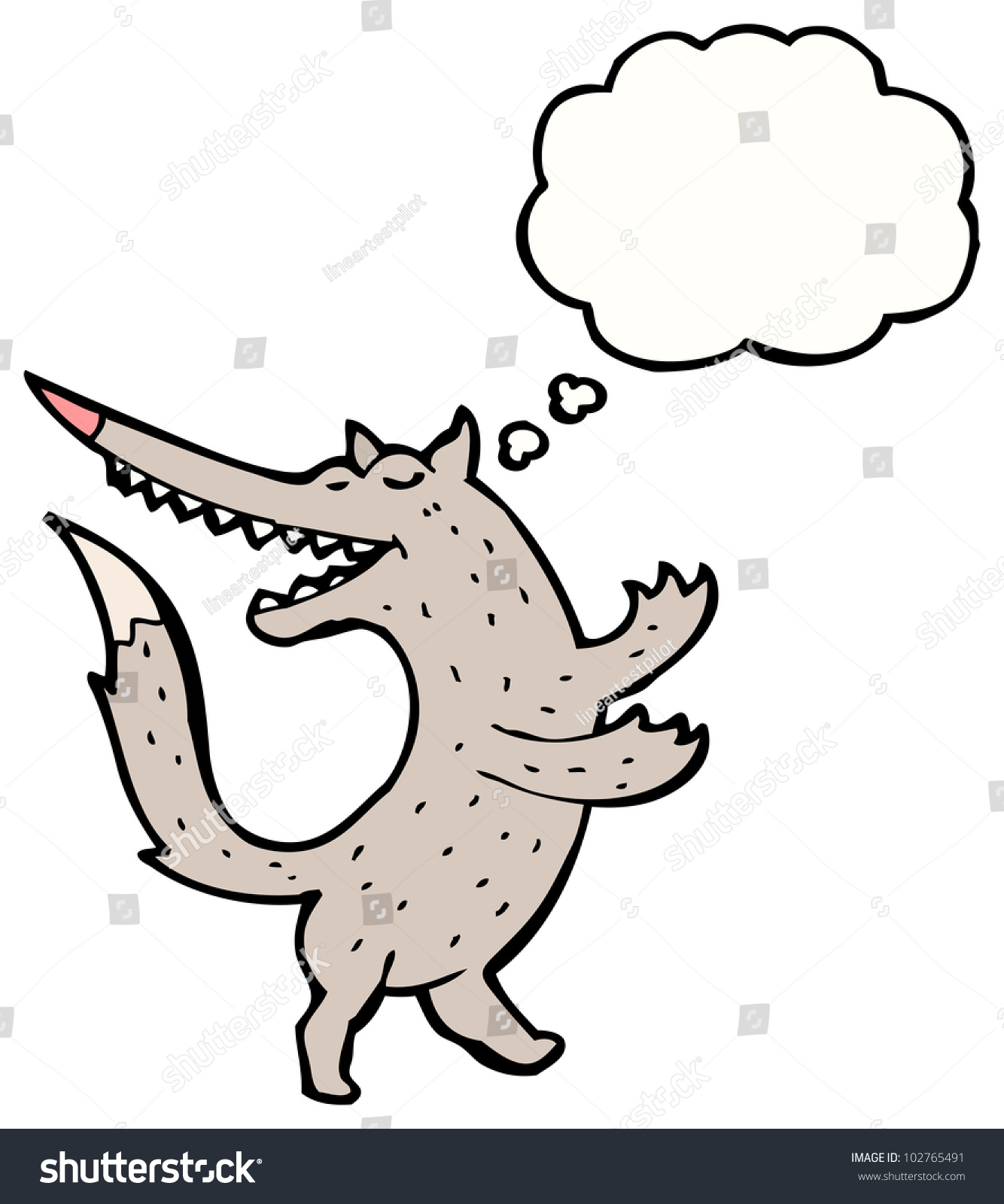 Cartoon Dancing Wolf Stock Photo 102765491 : Shutterstock