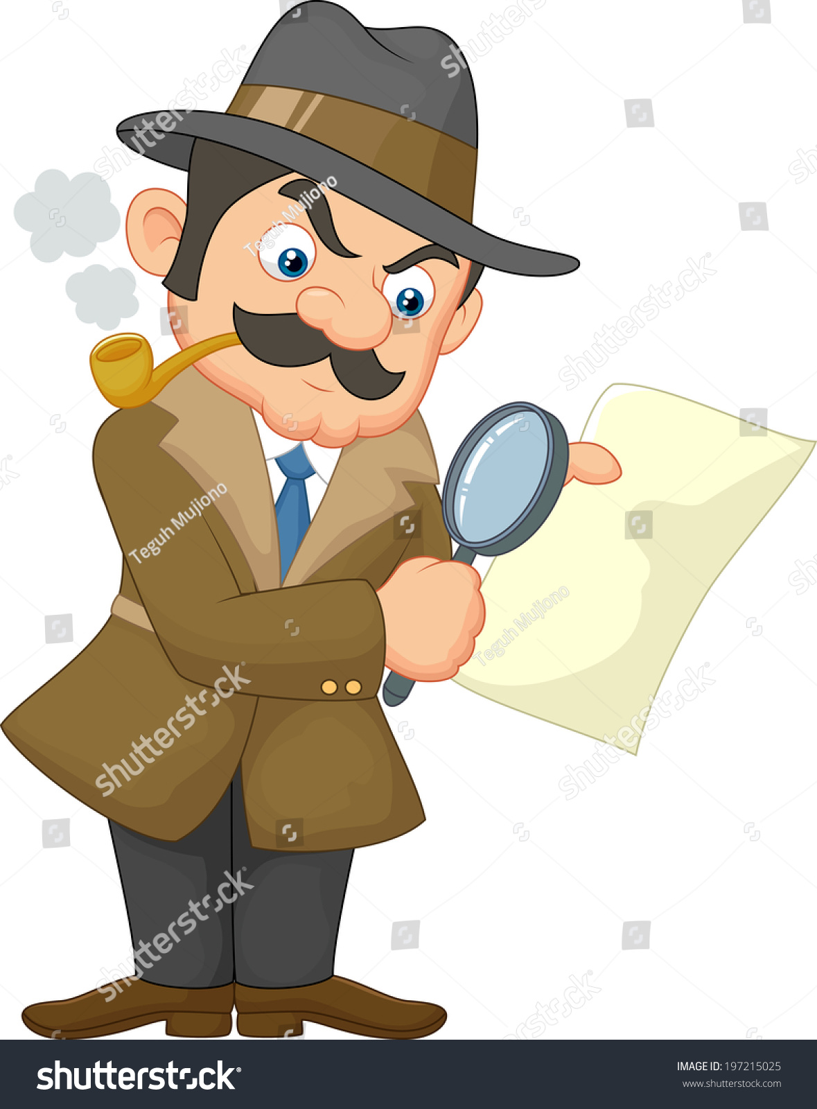 Cartoon Detective Man Stock Illustration 197215025 - Shutterstock