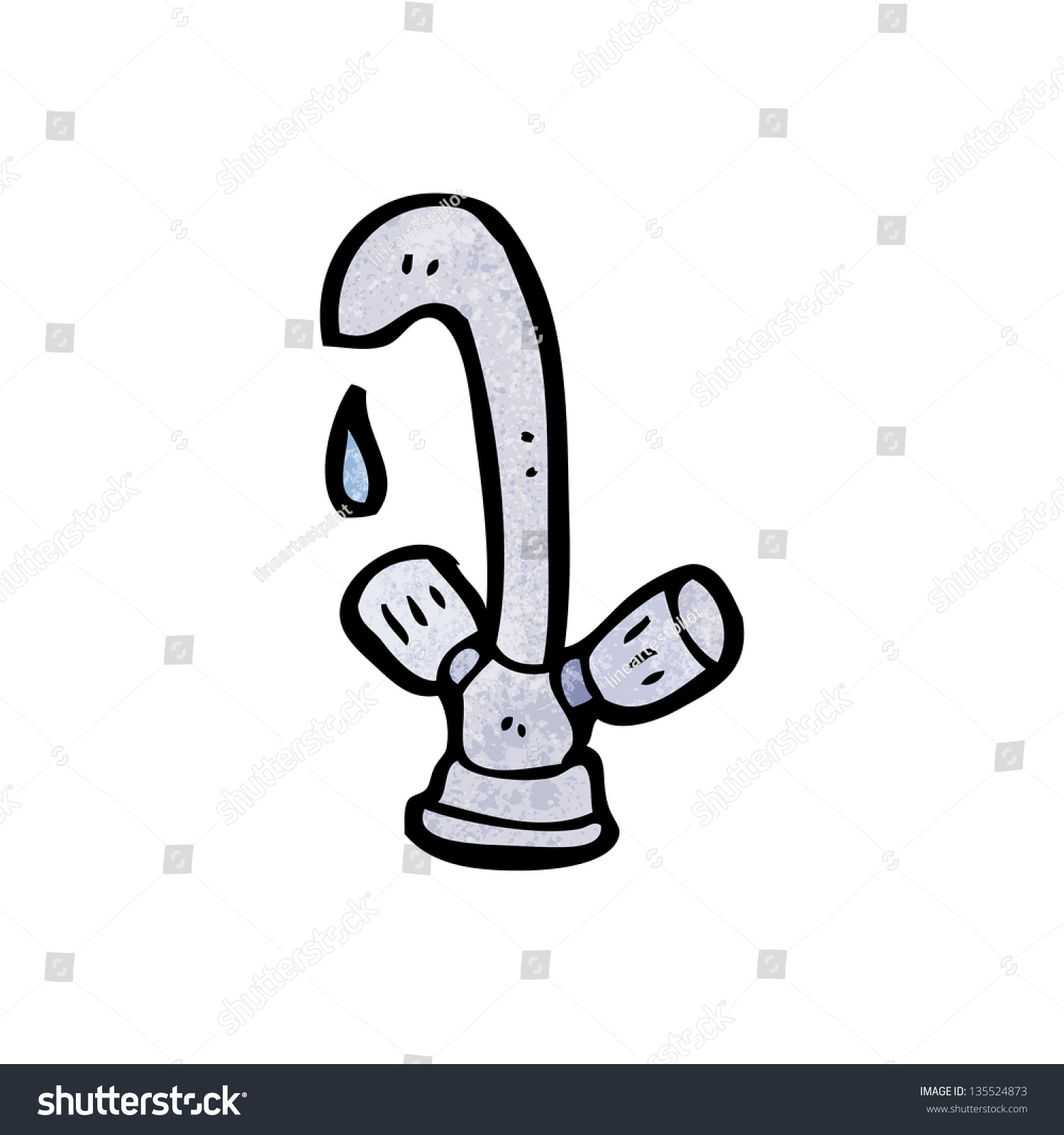 Cartoon Dripping Faucet Stock Illustration 135524873 - Shutterstock