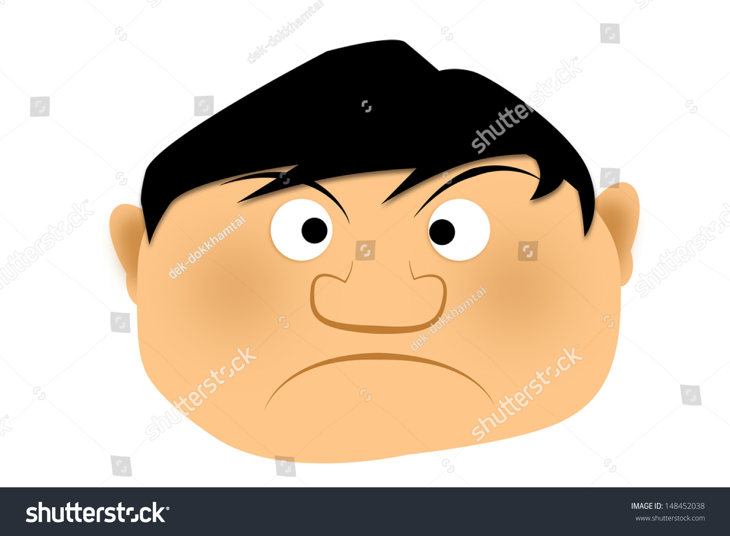 Cartoon Face Frown Emoticons Stock Photo 148452038 : Shutterstock