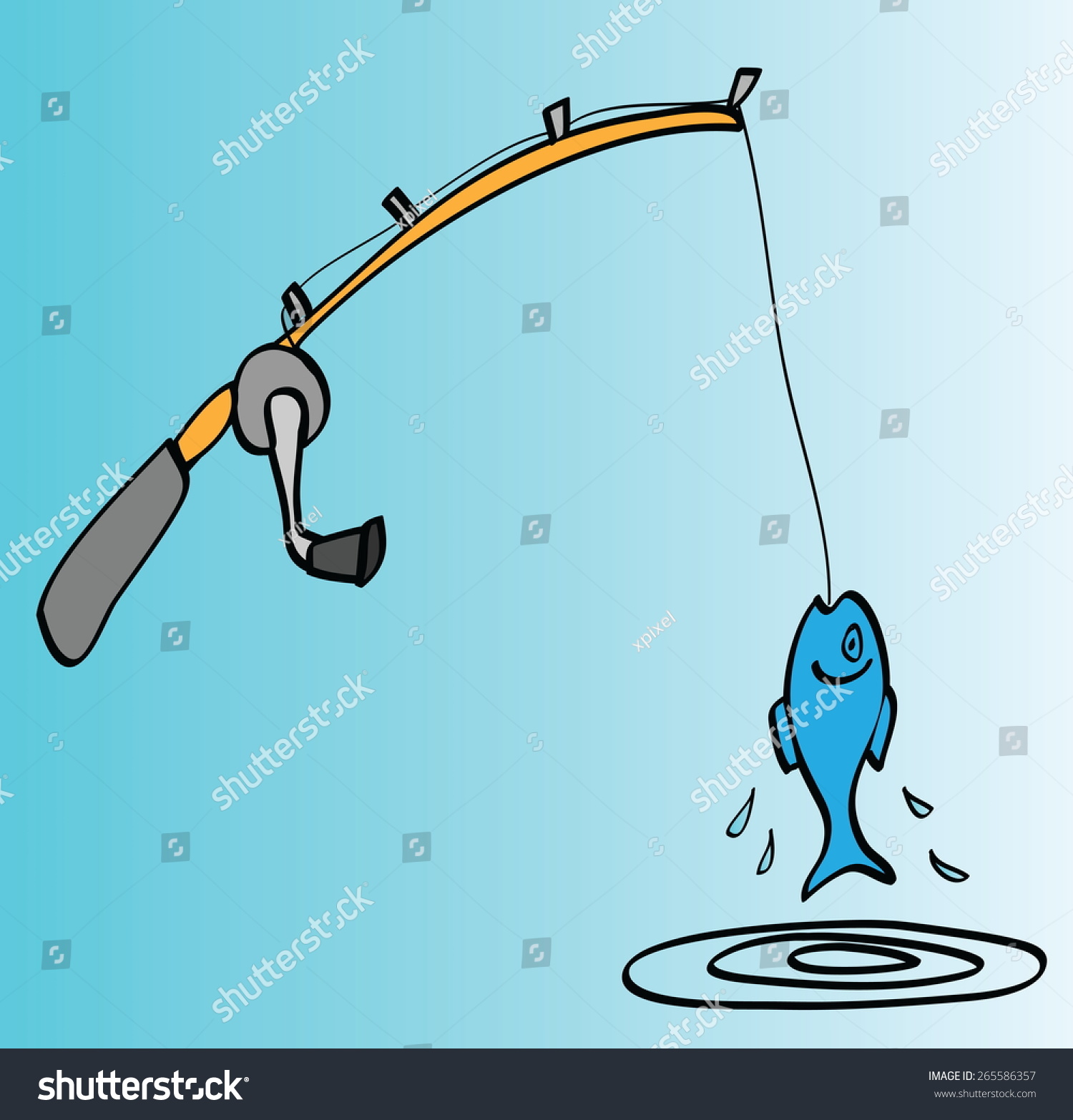 Image result for a hooked fish images