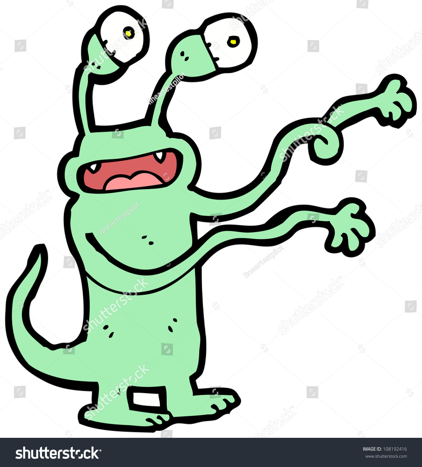 Cartoon Funny Alien Stock Illustration 108192416  Shutterstock