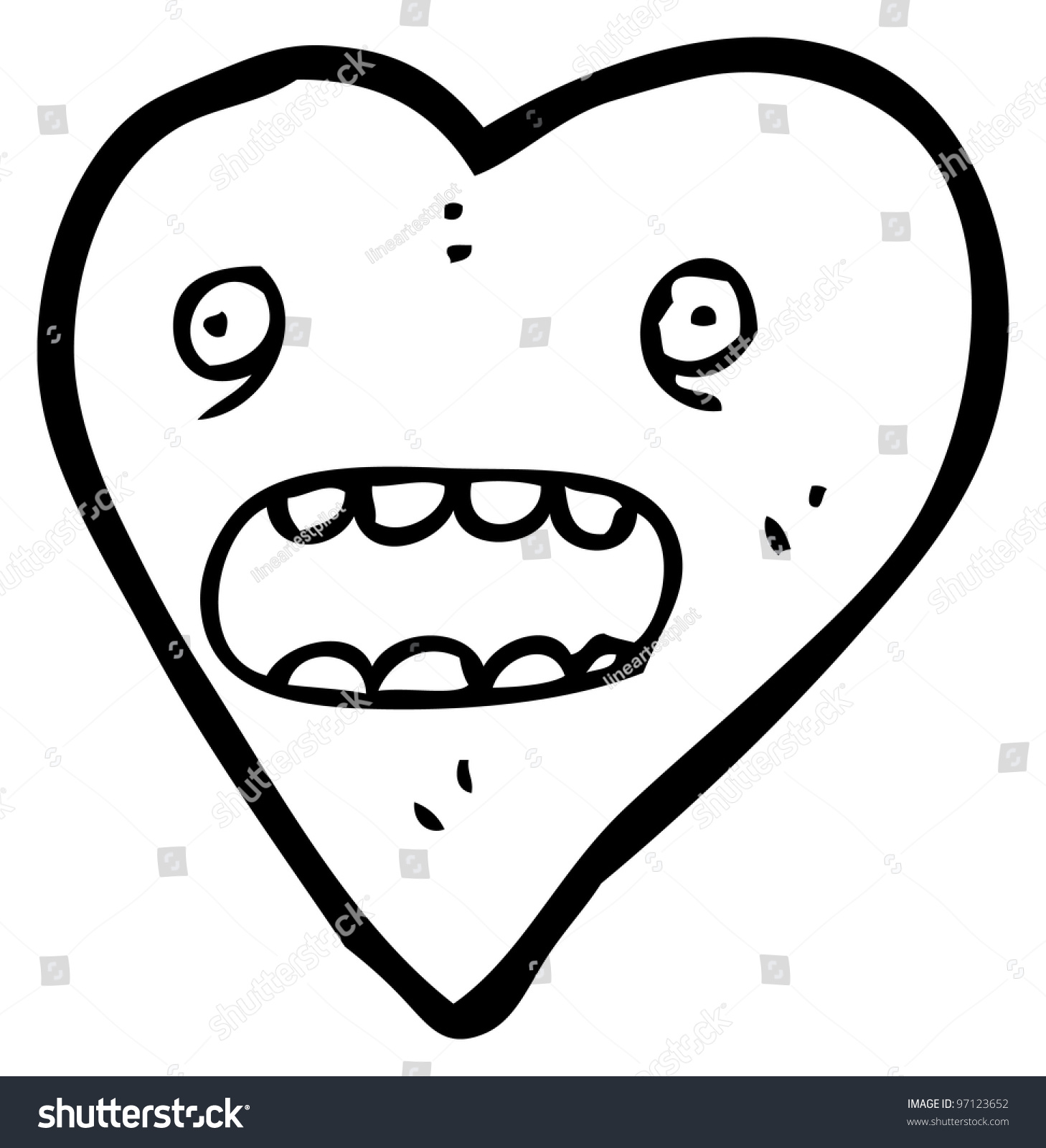 Cartoon Funny Heart Character Stock Photo 97123652 : Shutterstock