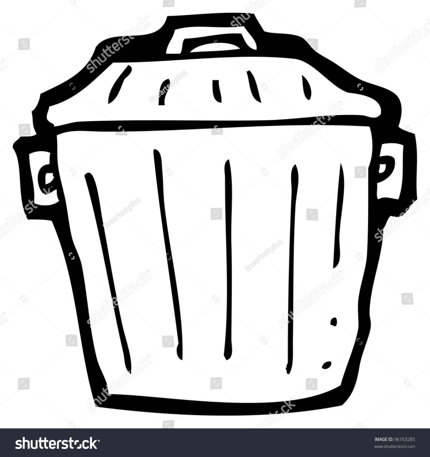 Cartoon Garbage Can Stock Illustration 96763285 - Shutterstock