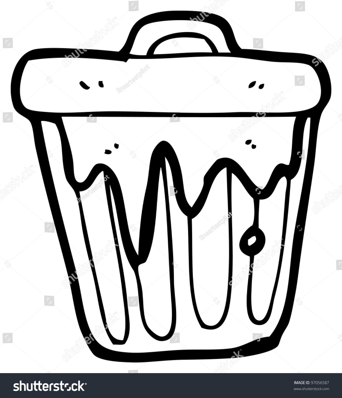 Cartoon Garbage Can Stock Illustration 97056587 - Shutterstock