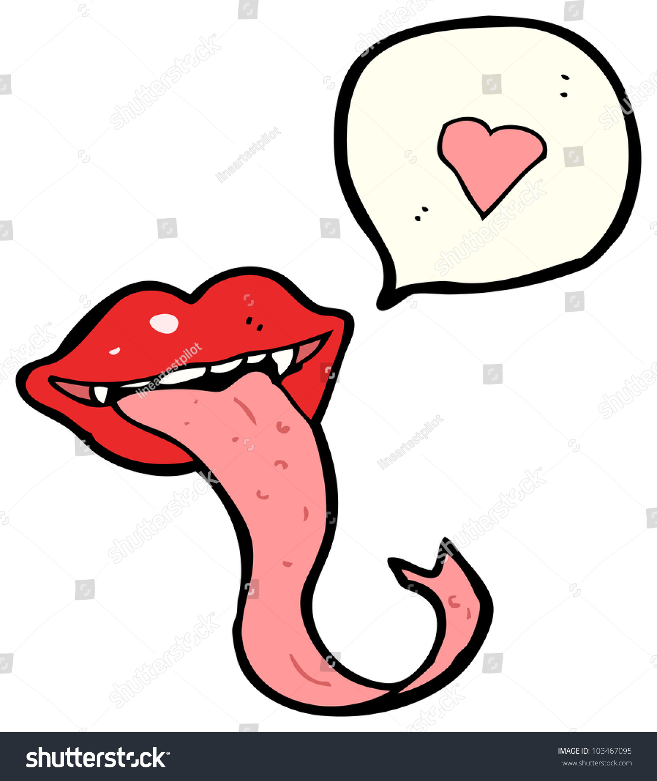 Cartoon Gross Long Tongue Stock Photo 103467095 : Shutterstock