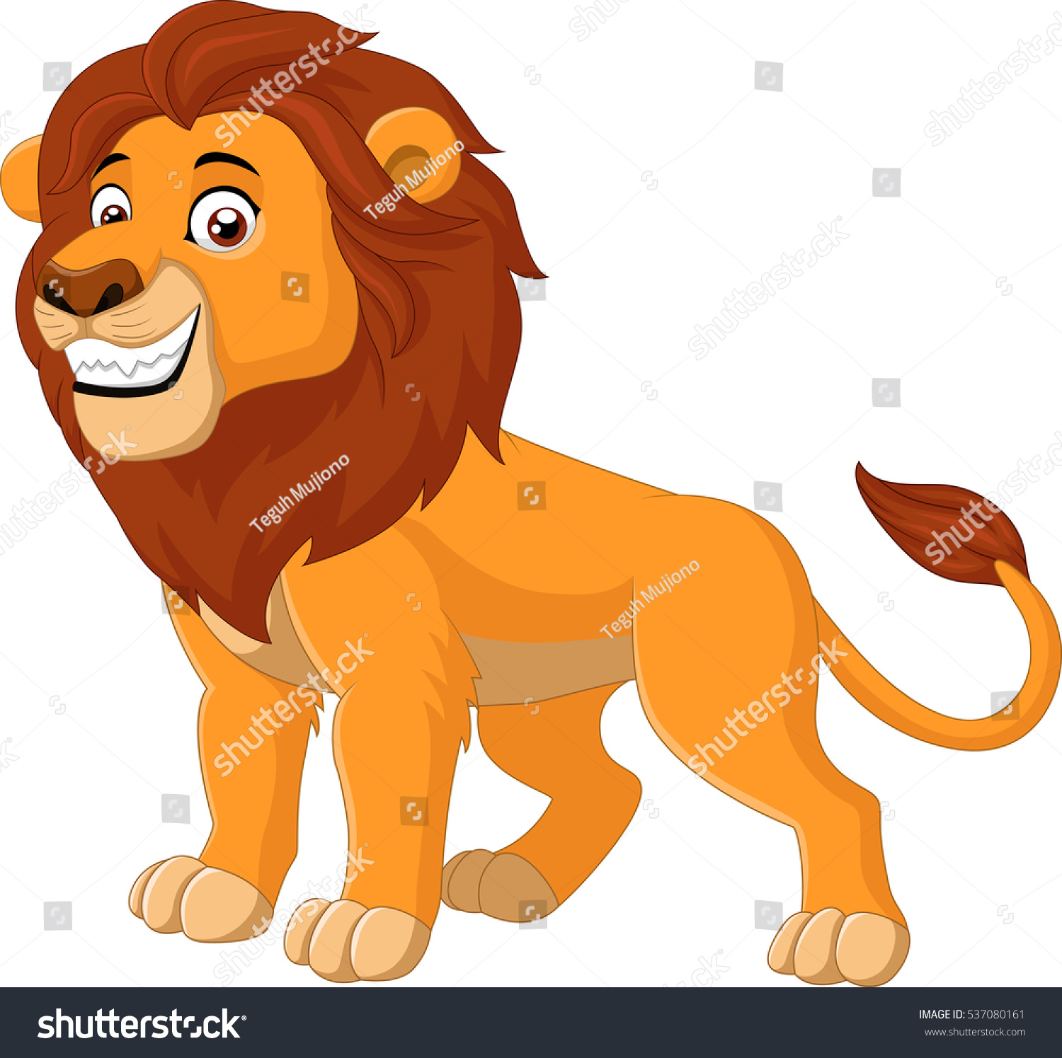 Cartoon Happy Lion Stock Illustration 537080161 - Shutterstock