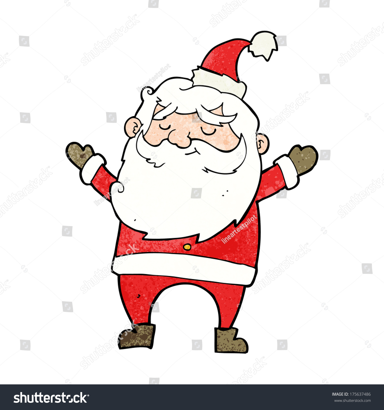 Cartoon Happy Santa Claus Stock Photo 175637486 : Shutterstock