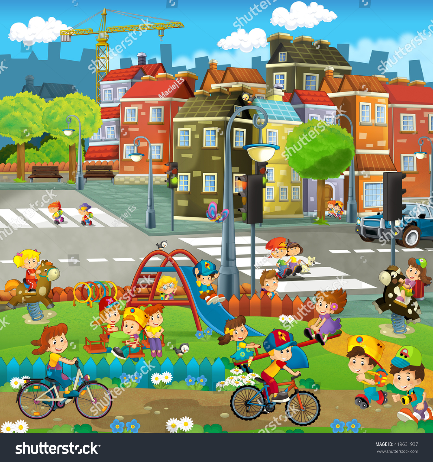 30 Busy playground Stock Illustrations, Images & Vectors | Shutterstock