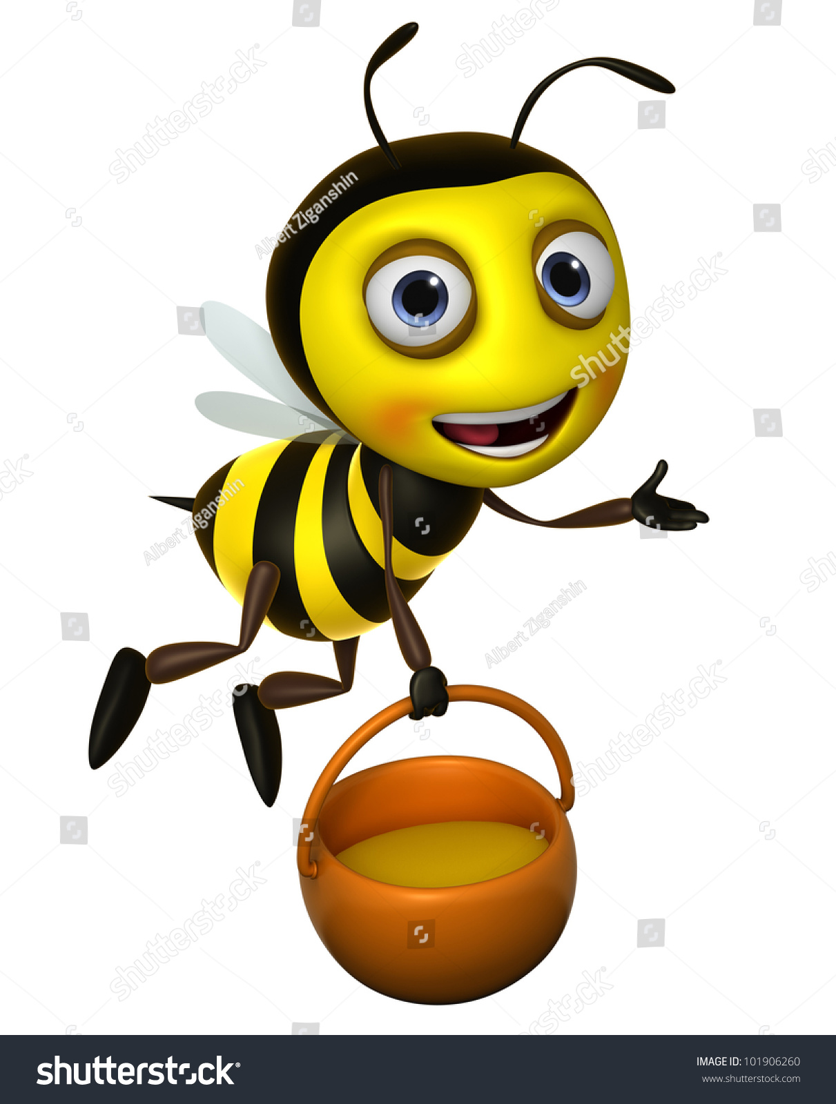 Cartoon Honey Bee Stock Illustration 101906260 - Shutterstock