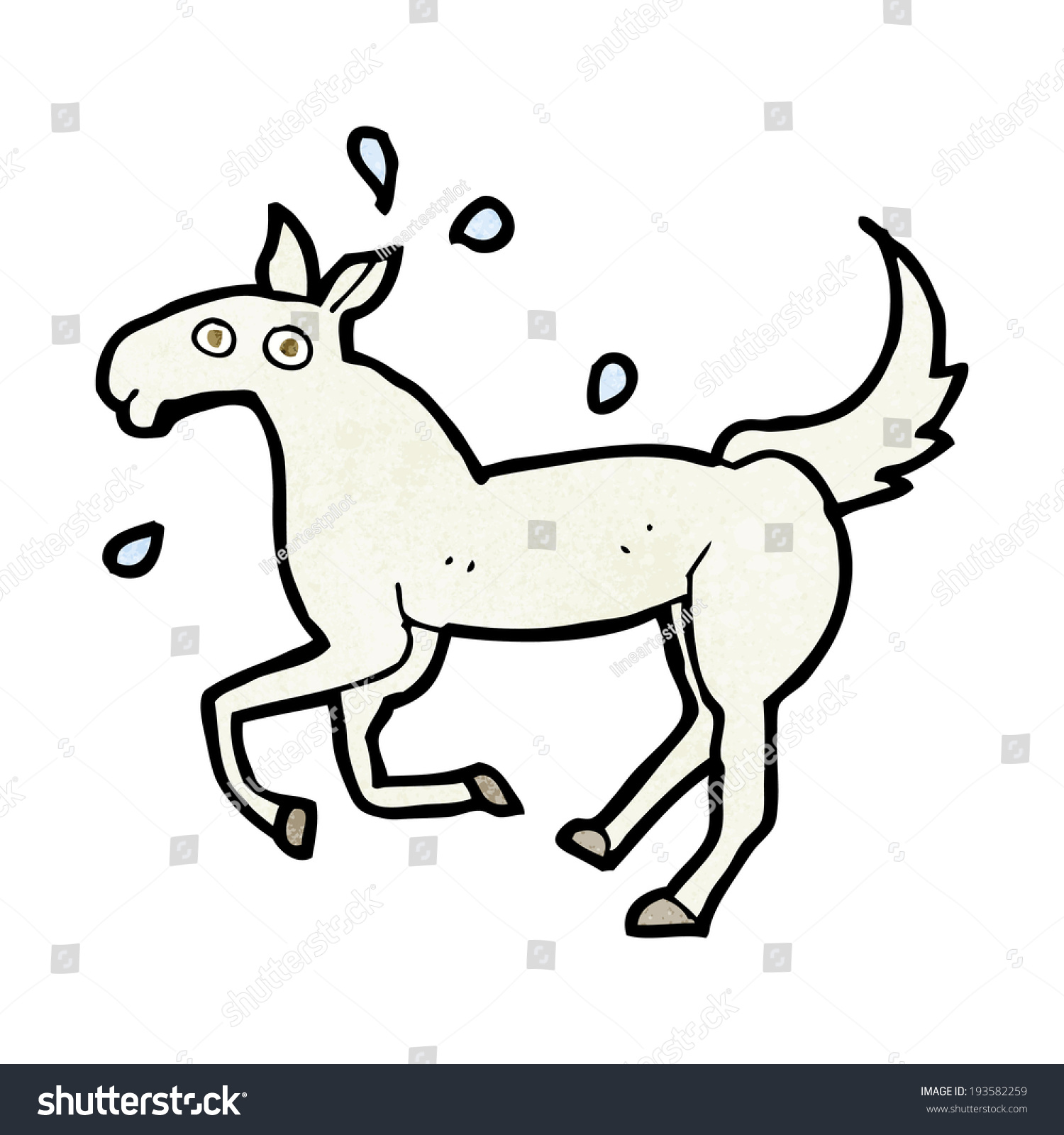 Cartoon Horse Sweating Stock Illustration 193582259 | Shutterstock