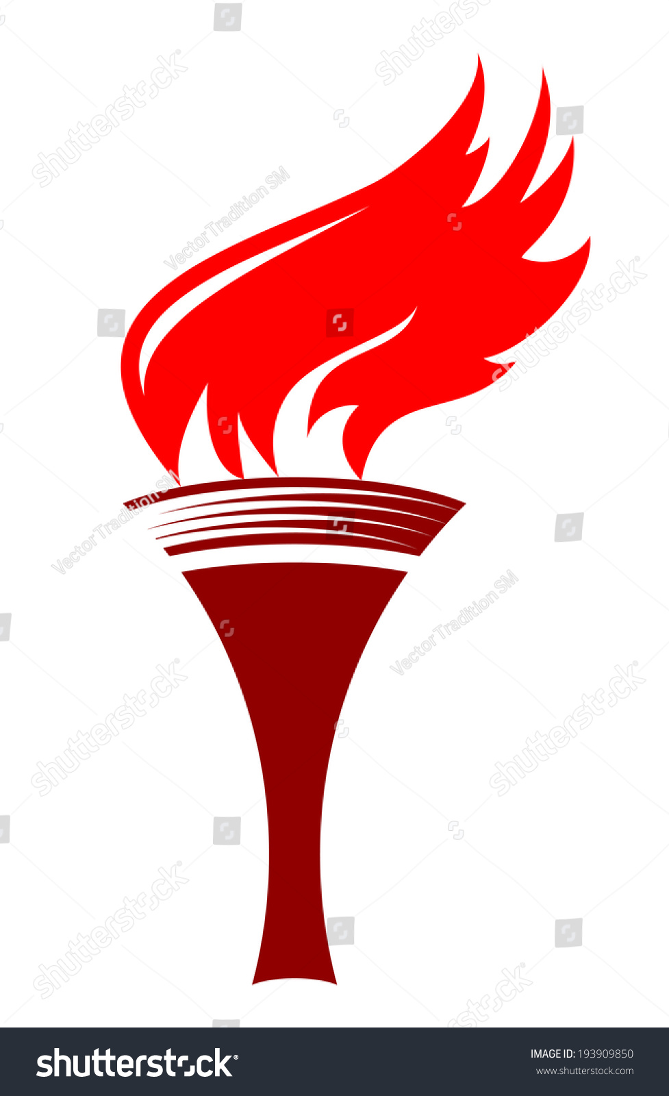 Cartoon Illustration Flaming Torch Based On Stock Illustration ...