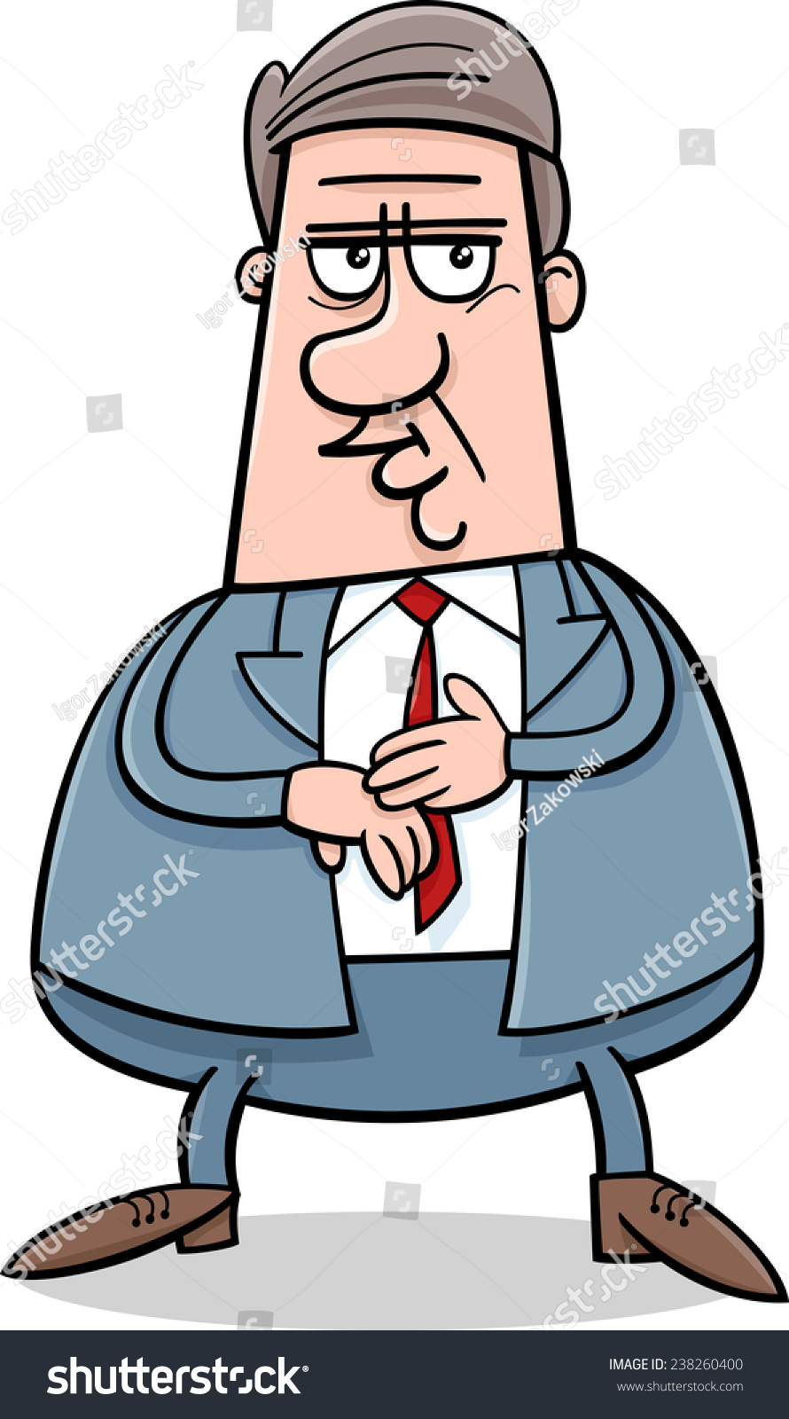 Cartoon Illustration Businessman Manager Character Stock Illustration ...