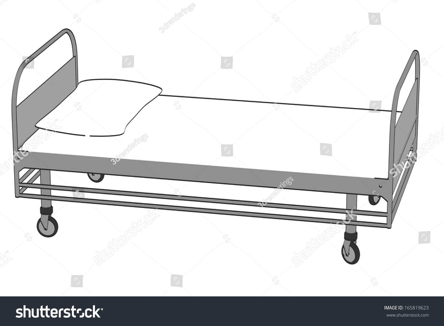 Cartoon Image Hospital Bed Stock Illustration 165819623