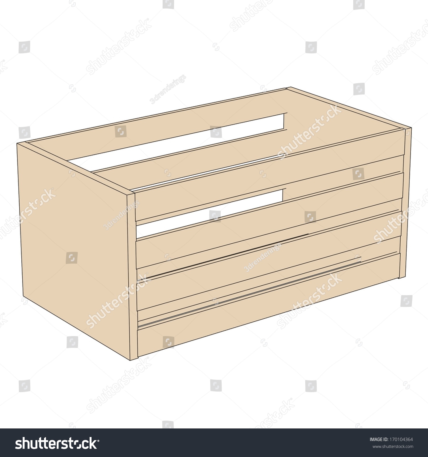 Cartoon Image Wooden Crate Stock Illustration 170104364 | Shutterstock