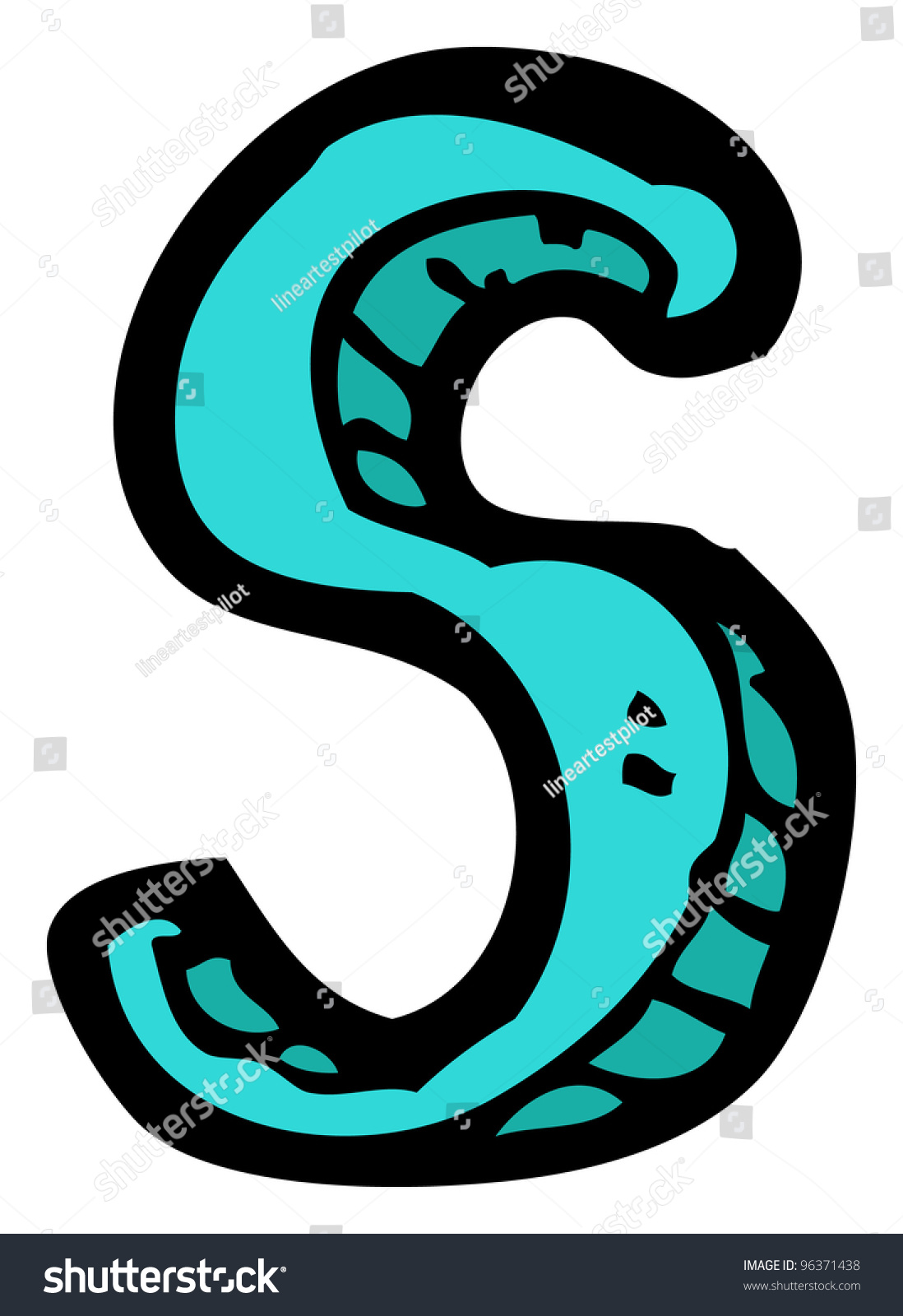 Cartoon Letter S Stock Photo 96371438 : Shutterstock