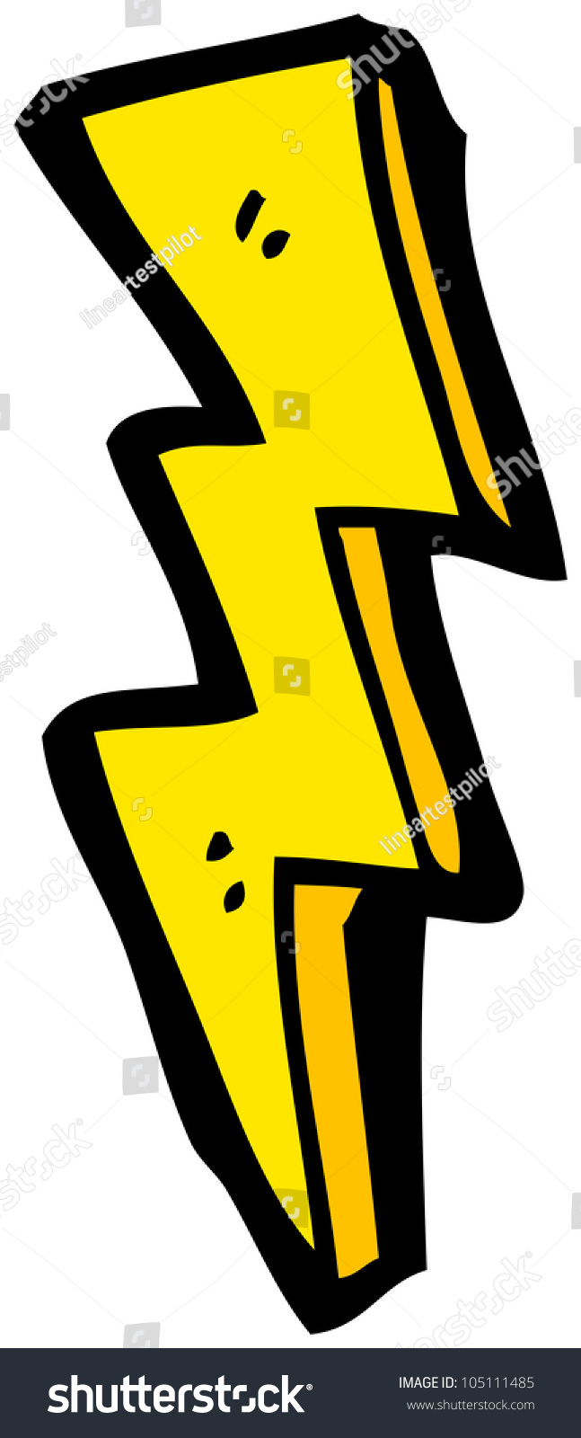 Cartoon Lightning Bolt Stock Illustration 105111485 Shutterstock 