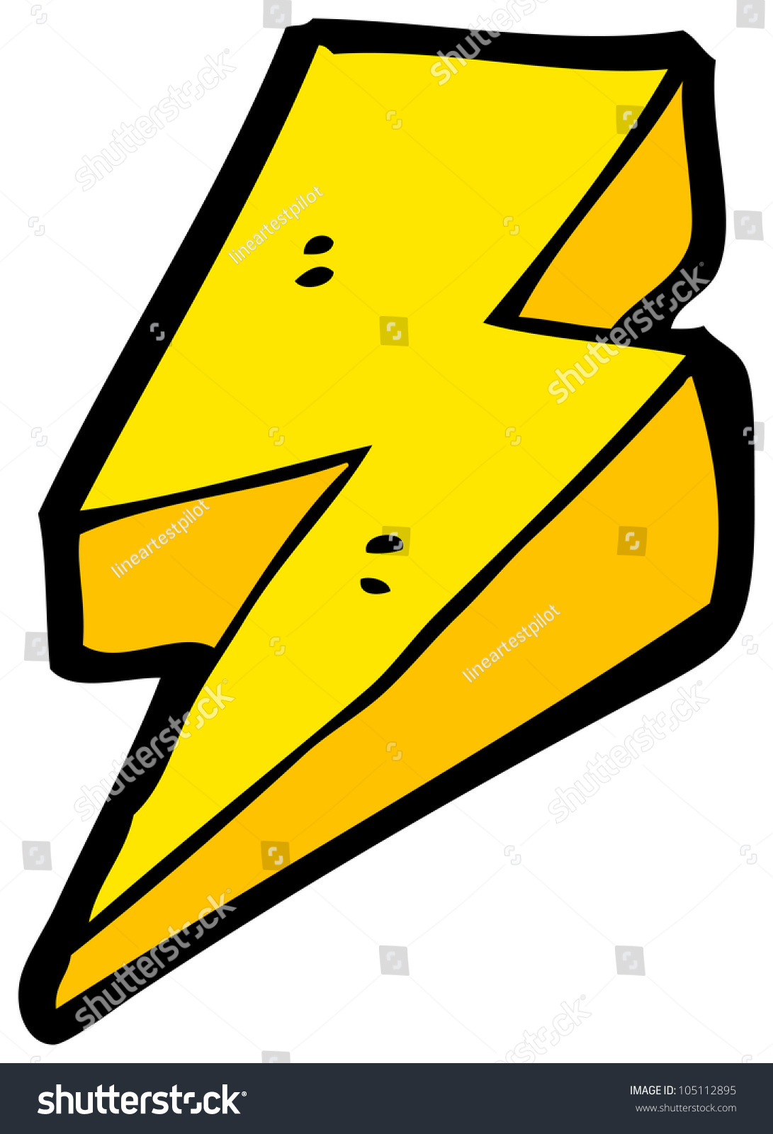 Cartoon Lightning Bolt Stock Photo 105112895 : Shutterstock