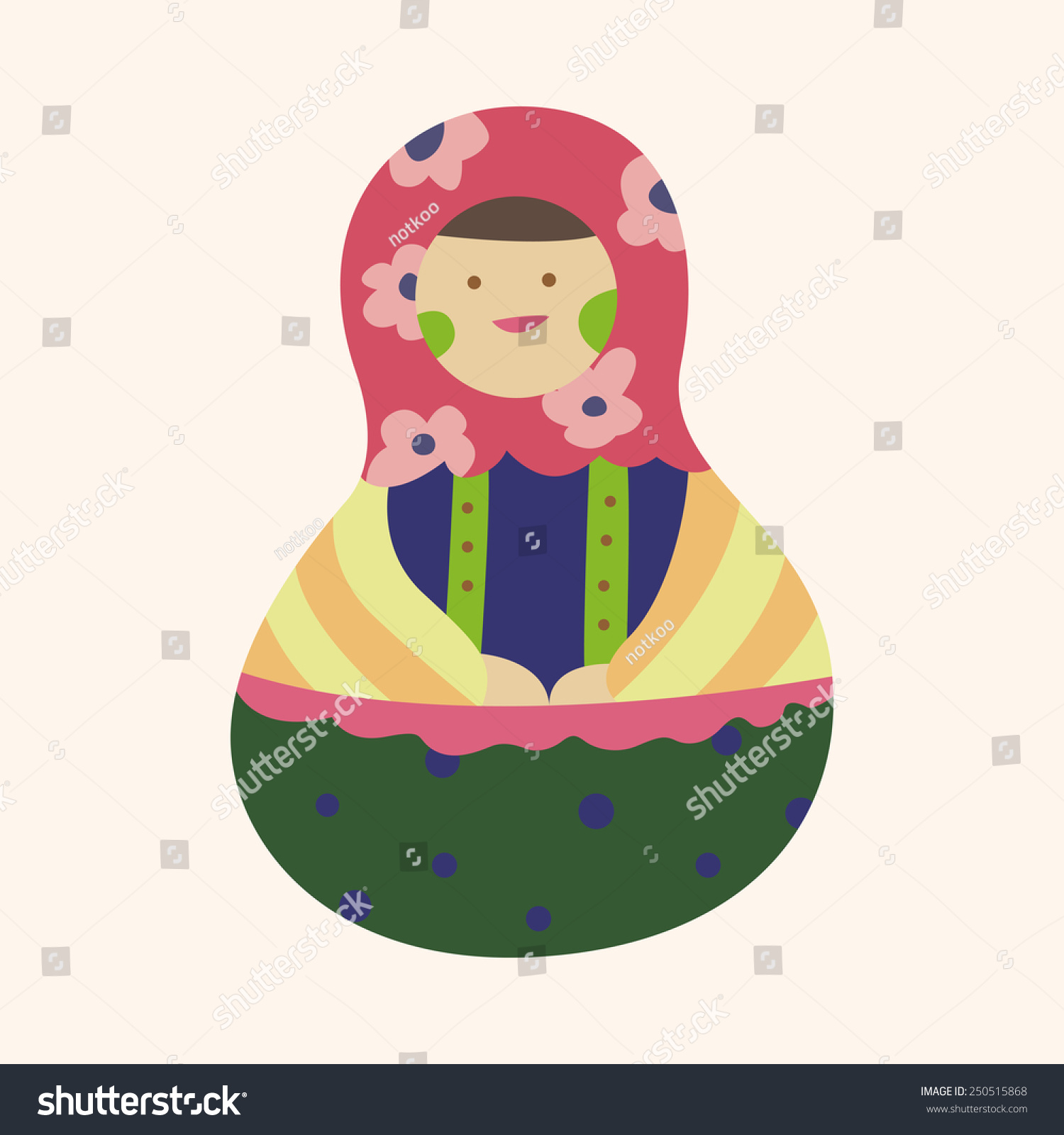 matryoshka doll cartoon