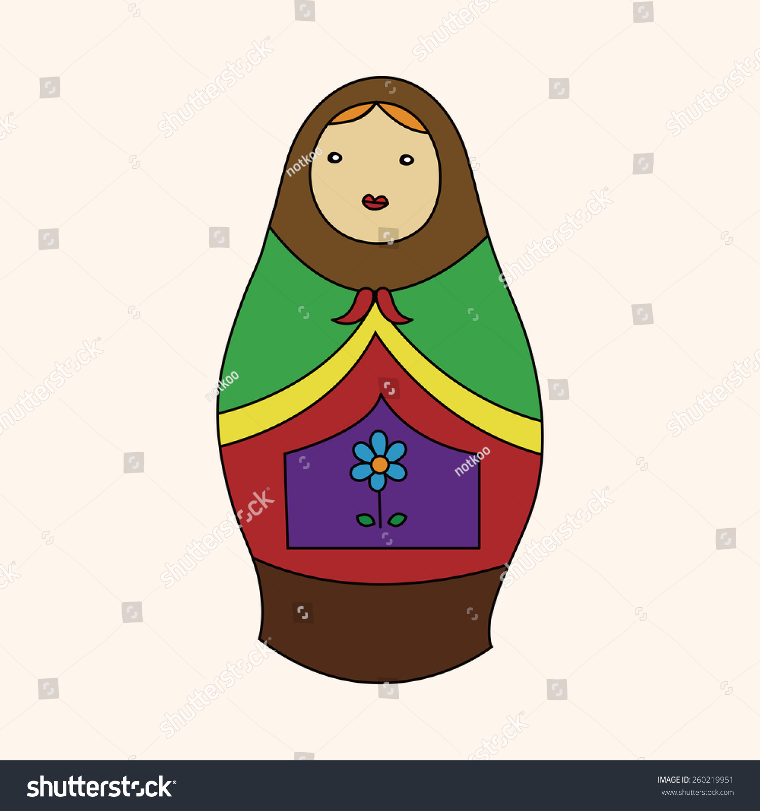 matryoshka doll cartoon