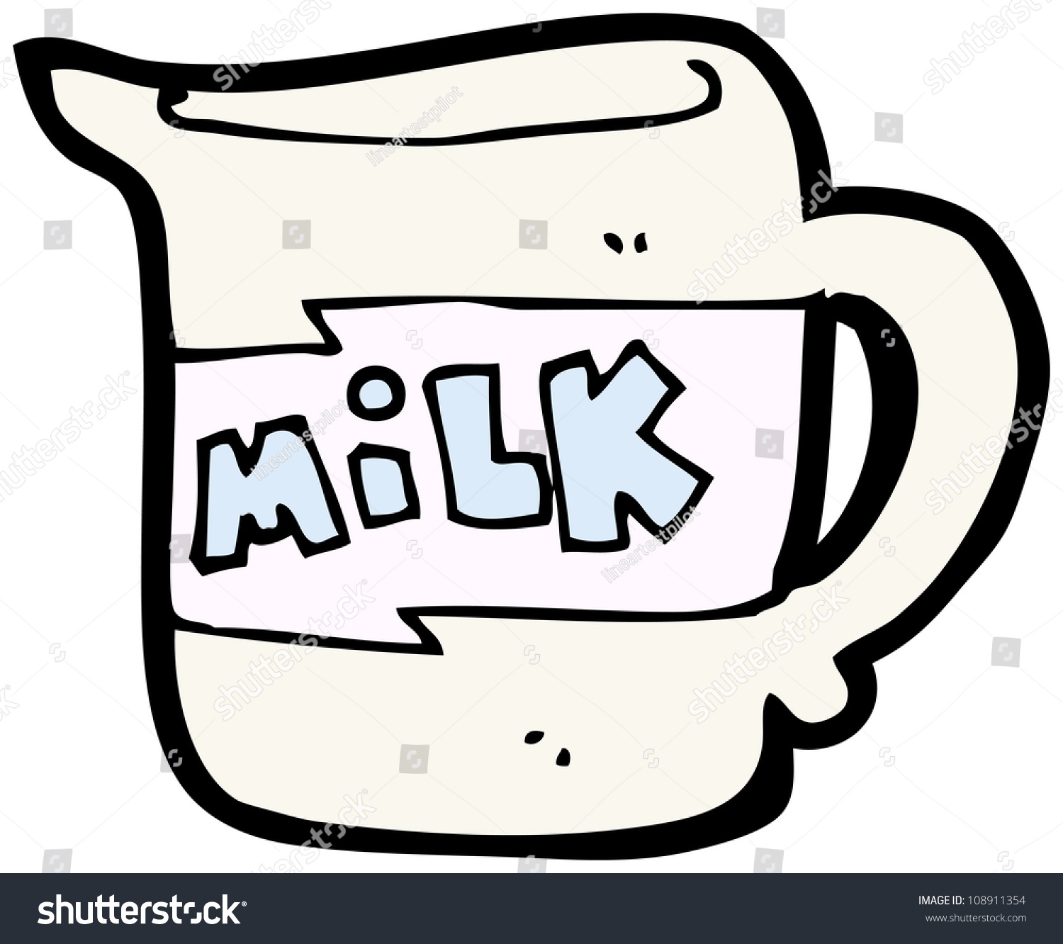 Cartoon Milk Jug Stock Illustration 108911354 - Shutterstock