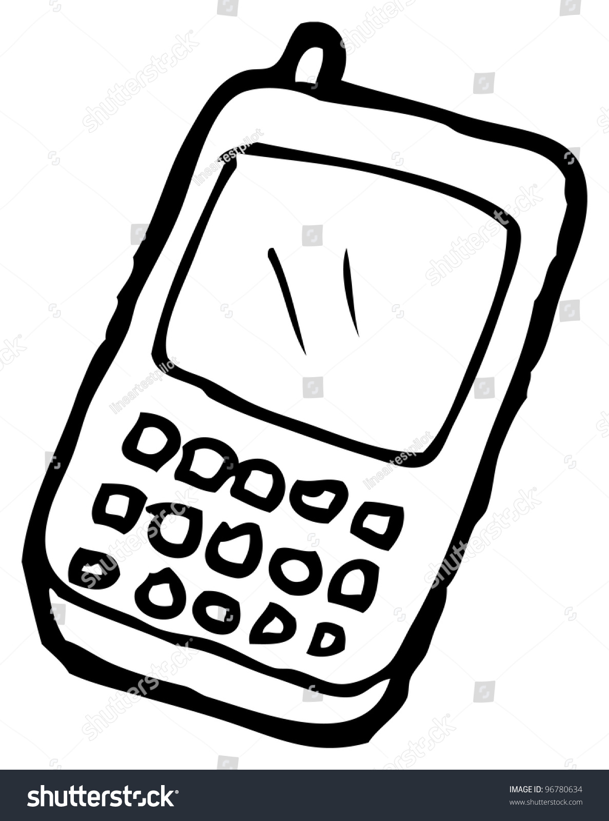 Cartoon Mobile Phone Stock Illustration 96780634 | Shutterstock