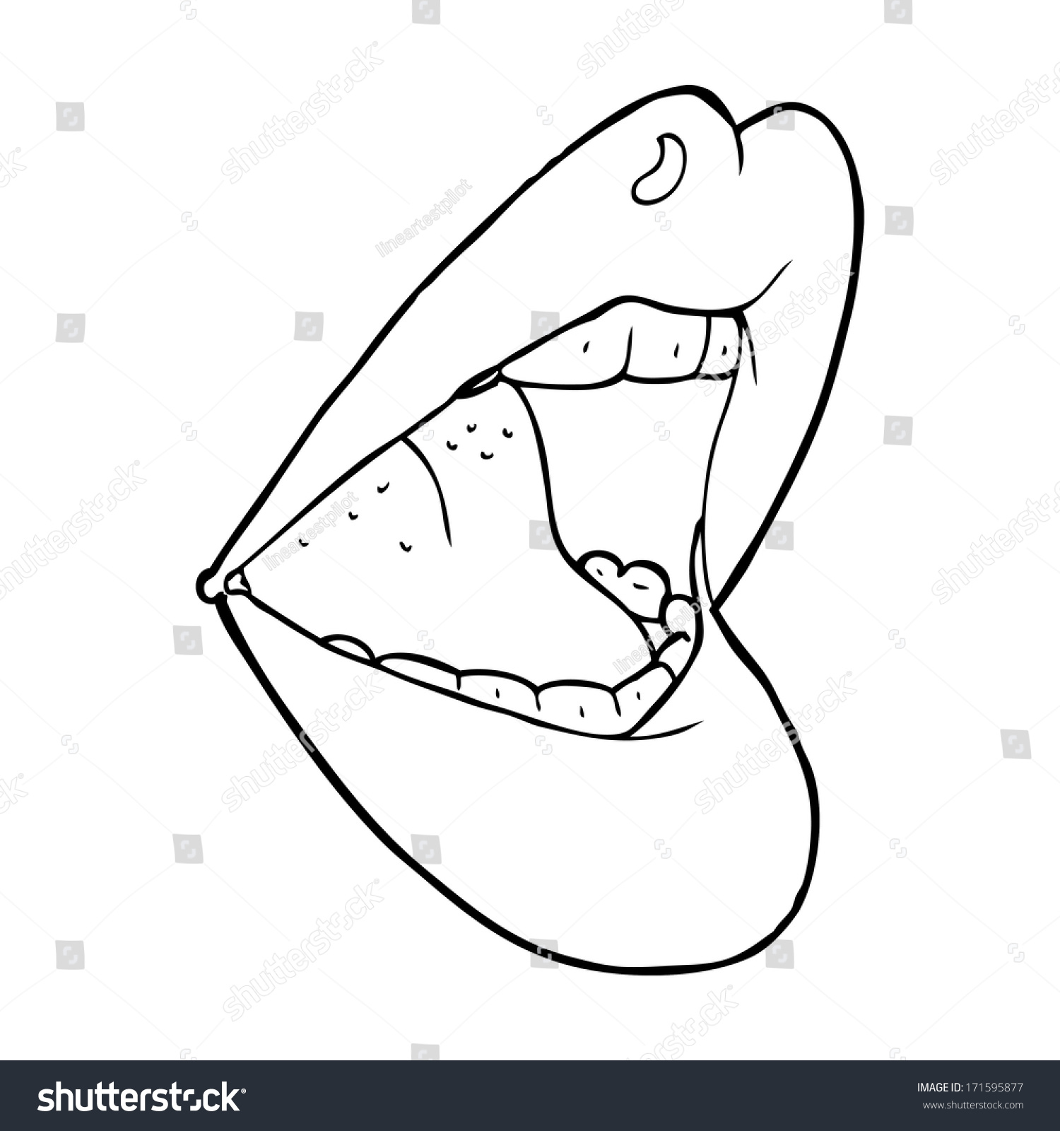 Cartoon Open Mouth Stock Illustration 171595877
