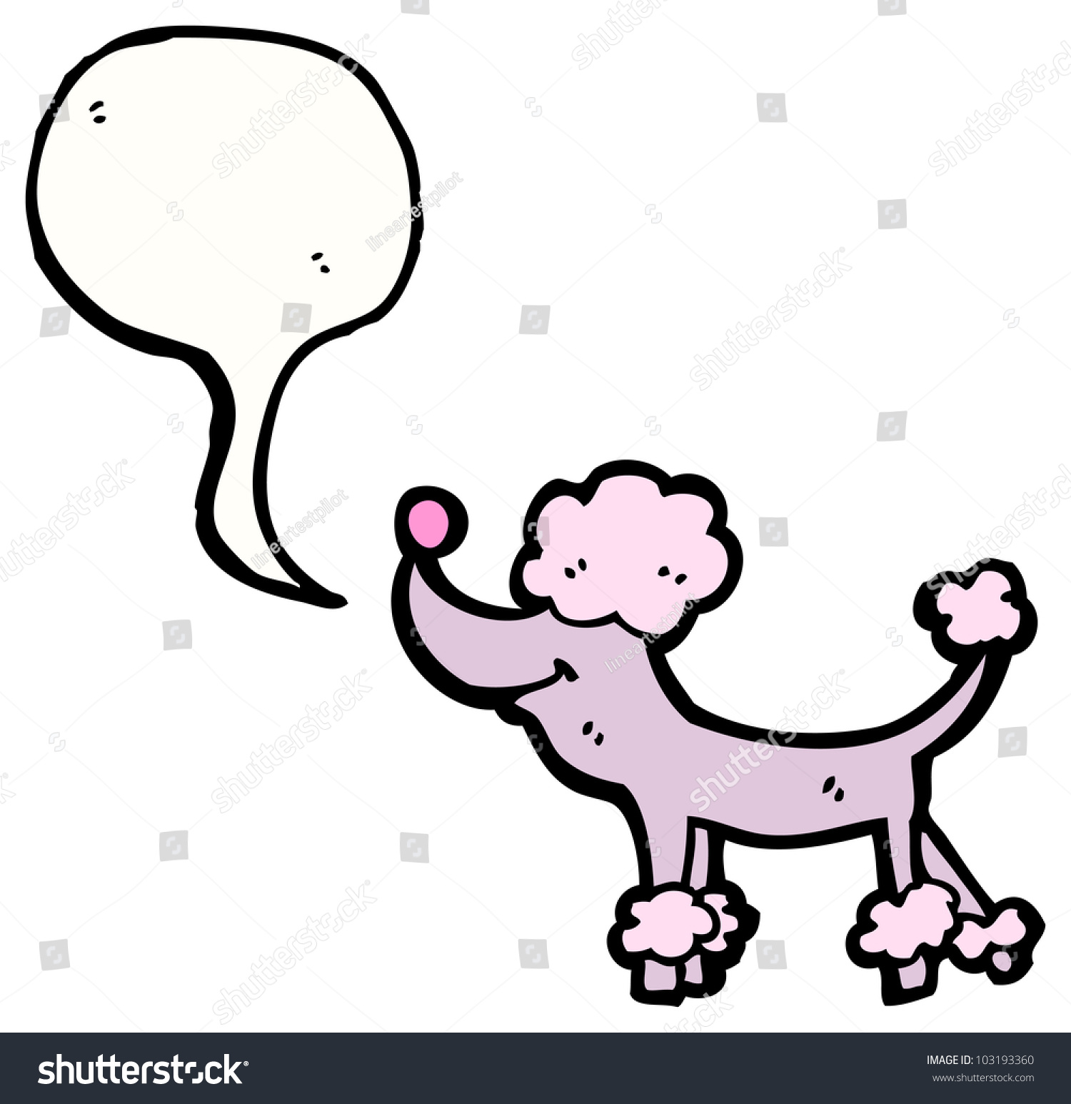 Cartoon Poodle Stock Illustration 103193360 - Shutterstock