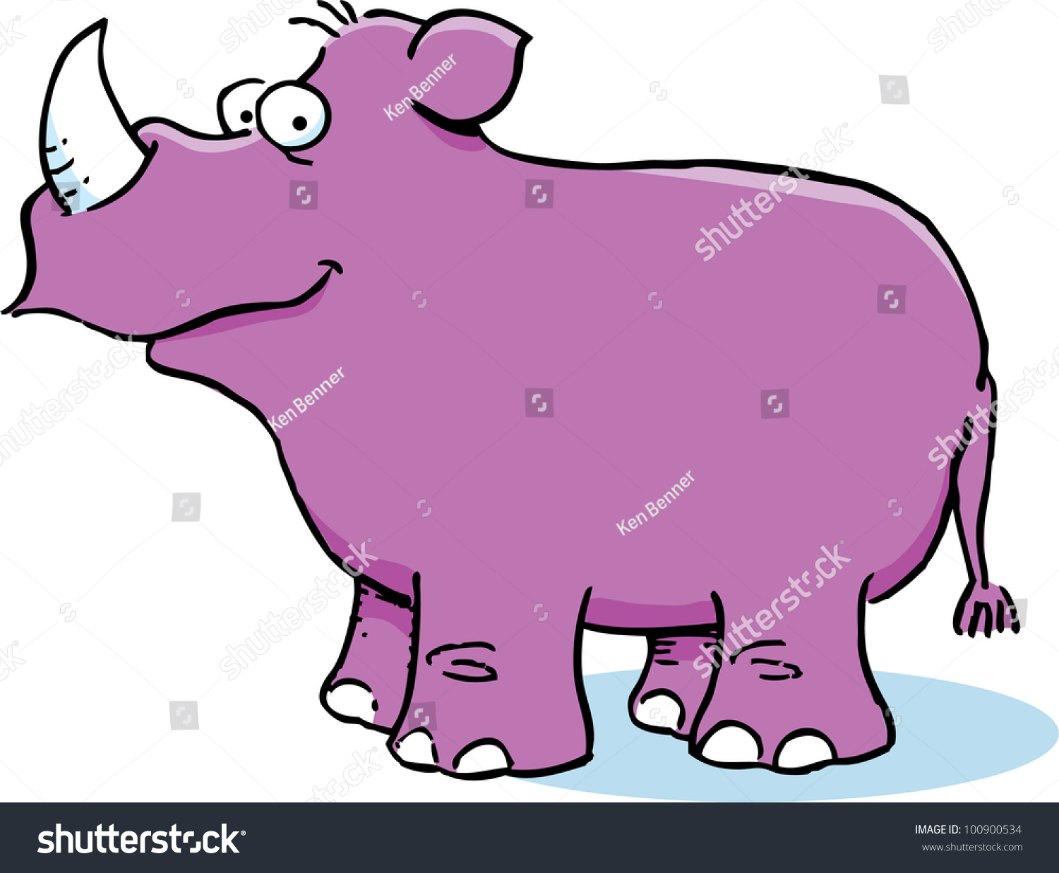 Cartoon Rhinoceros Stock Photo 100900534 : Shutterstock