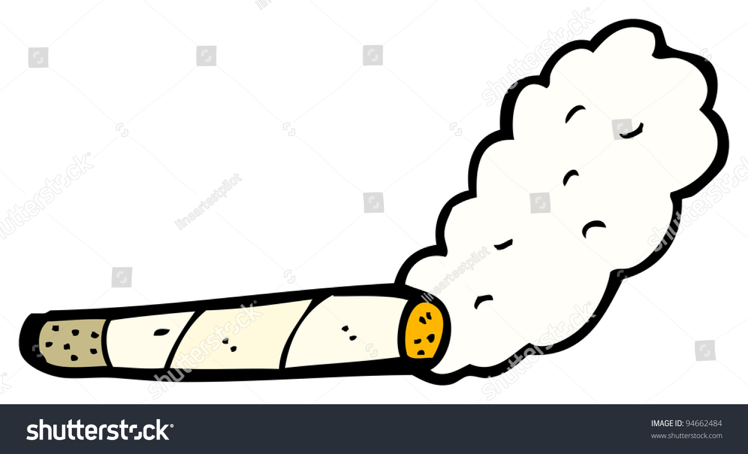 Cartoon Rolled Cigarette Stock Photo 94662484 : Shutterstock