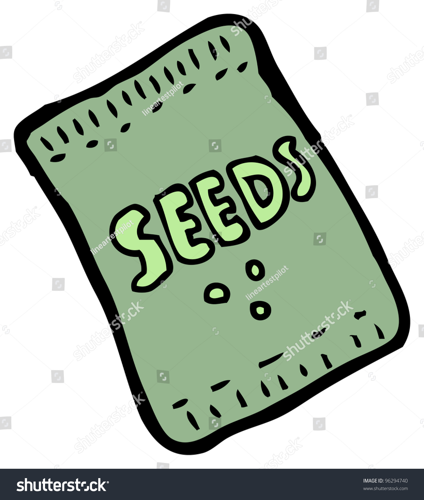 Cartoon Seed Packet Stock Illustration 96294740 - Shutterstock