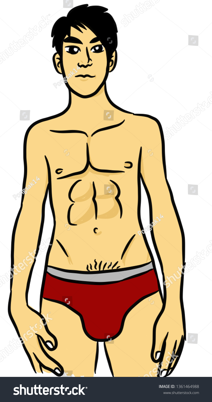 Cartoon Sexy Man Stock Illustration 1361464988 Shutterstock 5503