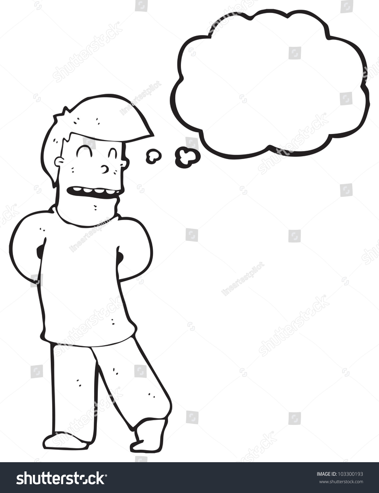 Cartoon Shy Man Stock Photo 103300193 : Shutterstock