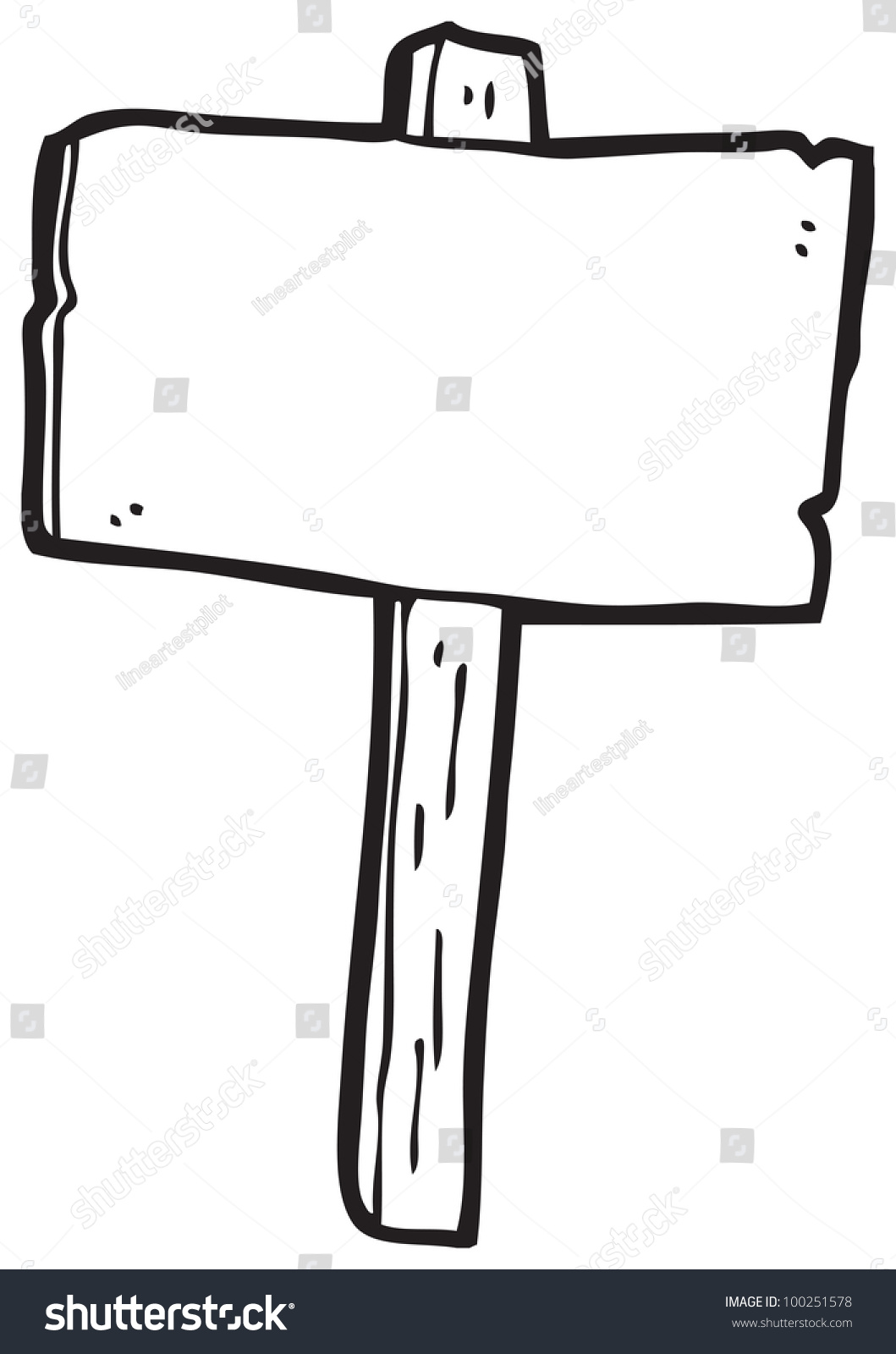 Cartoon Sign Post Stock Illustration 100251578 - Shutterstock