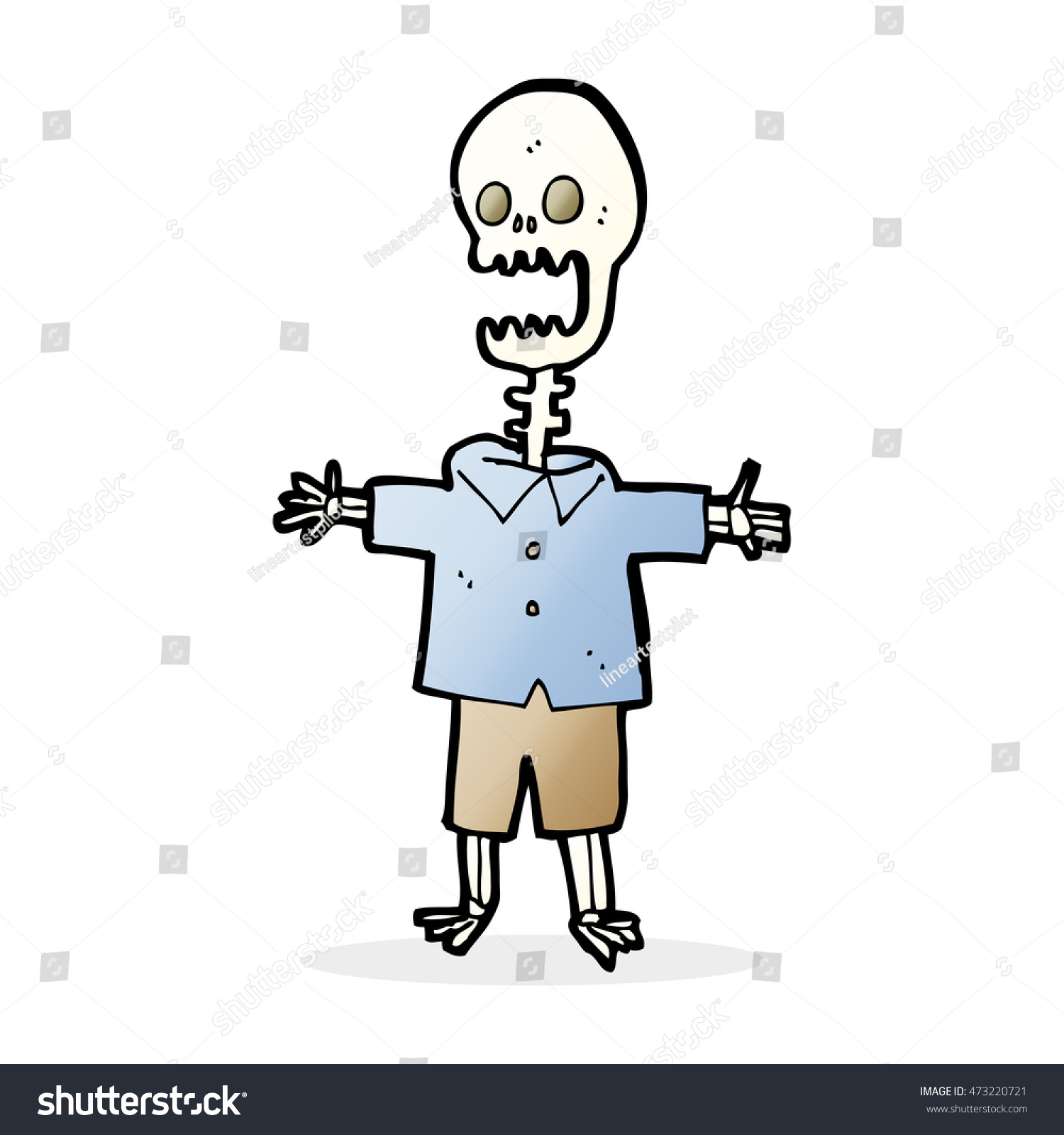 Cartoon Skeleton Stock Illustration 473220721 - Shutterstock