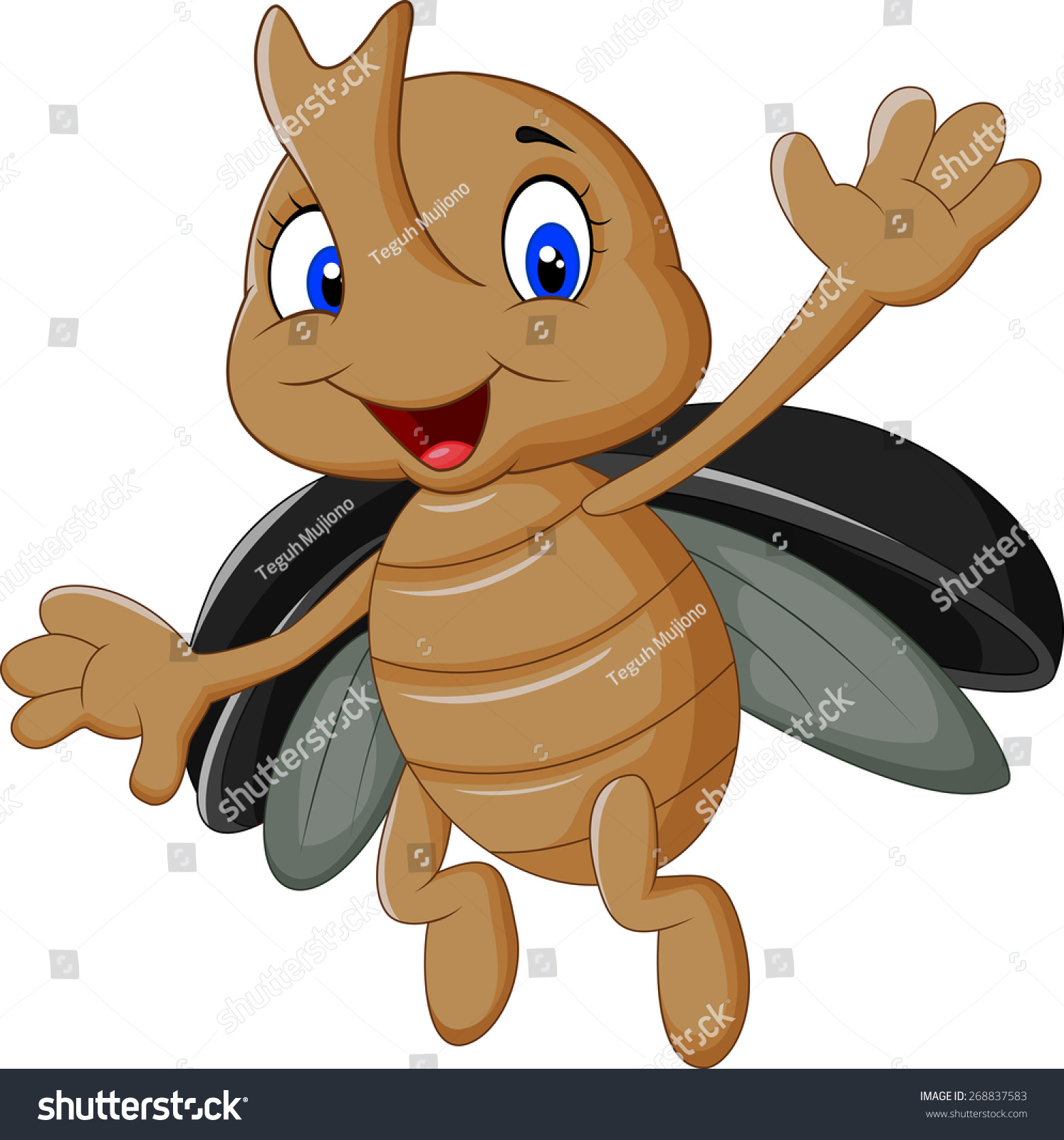 Cartoon Stag Beetle Stock Illustration 268837583 | Shutterstock