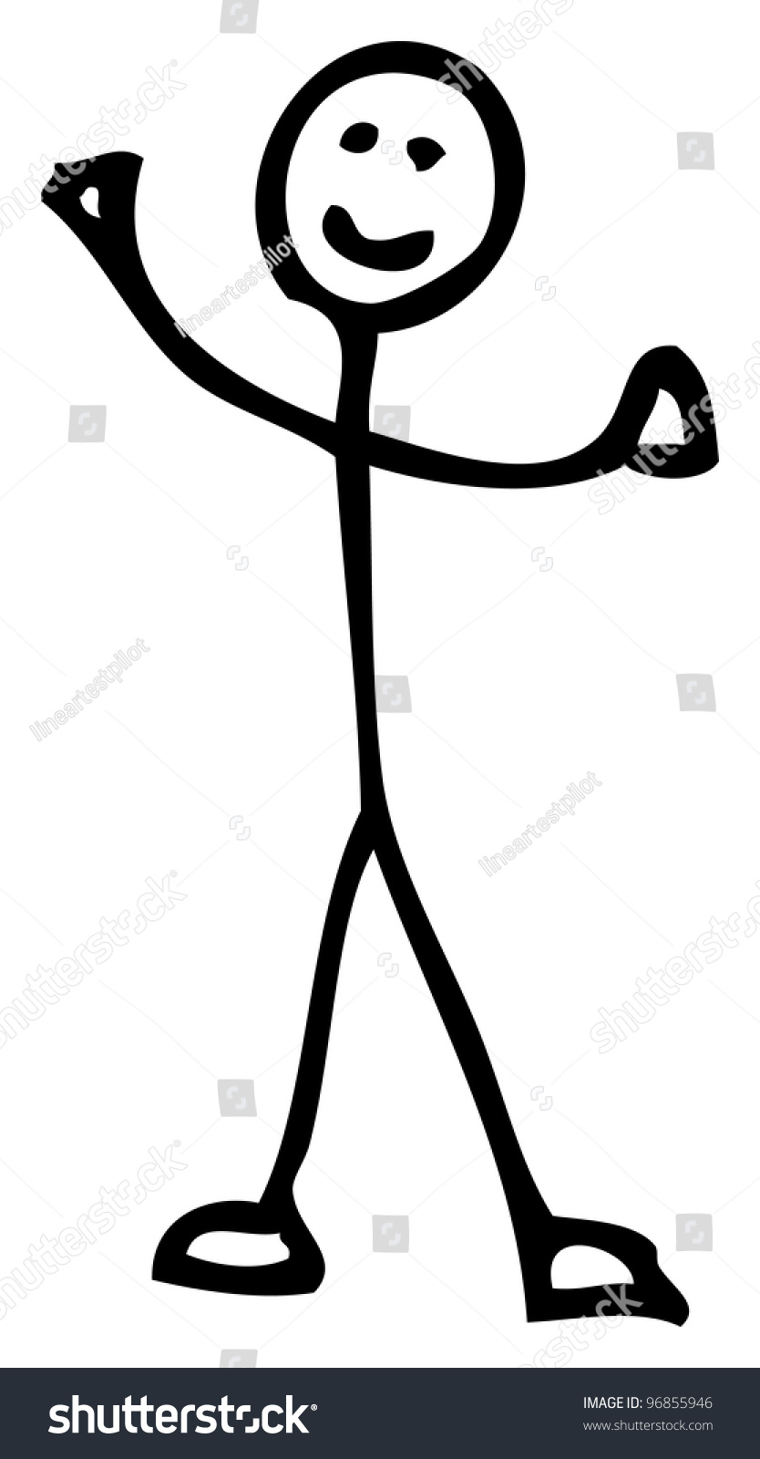 Cartoon Stick Man Stock Illustration 96855946 - Shutterstock