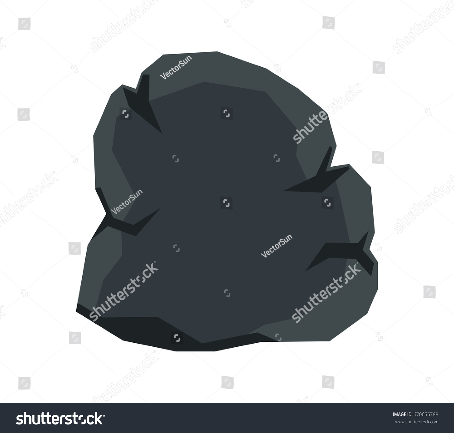 Cartoon Stone White Background Illustration Stock Illustration ...