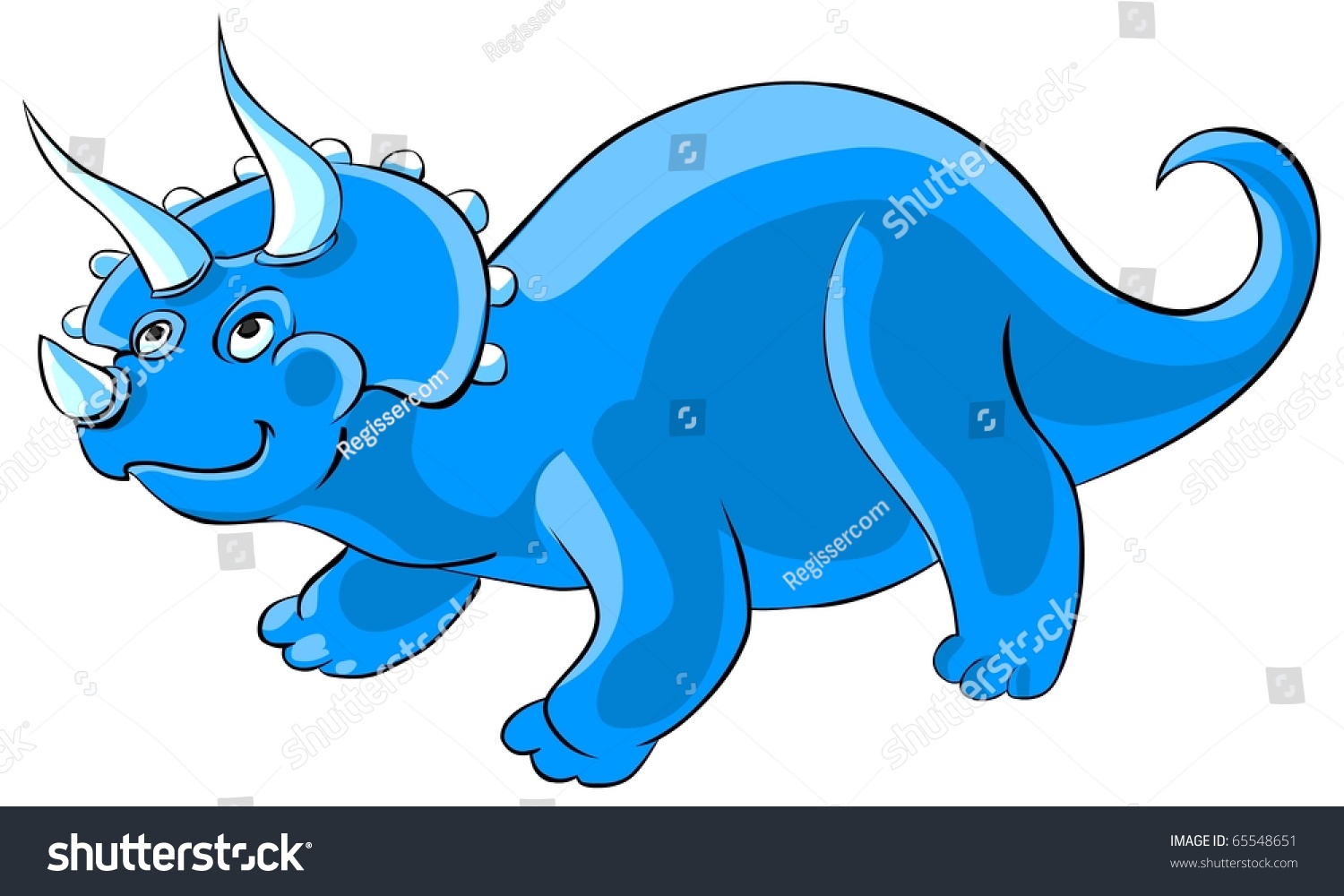 Cartoon Triceratops Dinosaur Stock Illustration 65548651 - Shutterstock