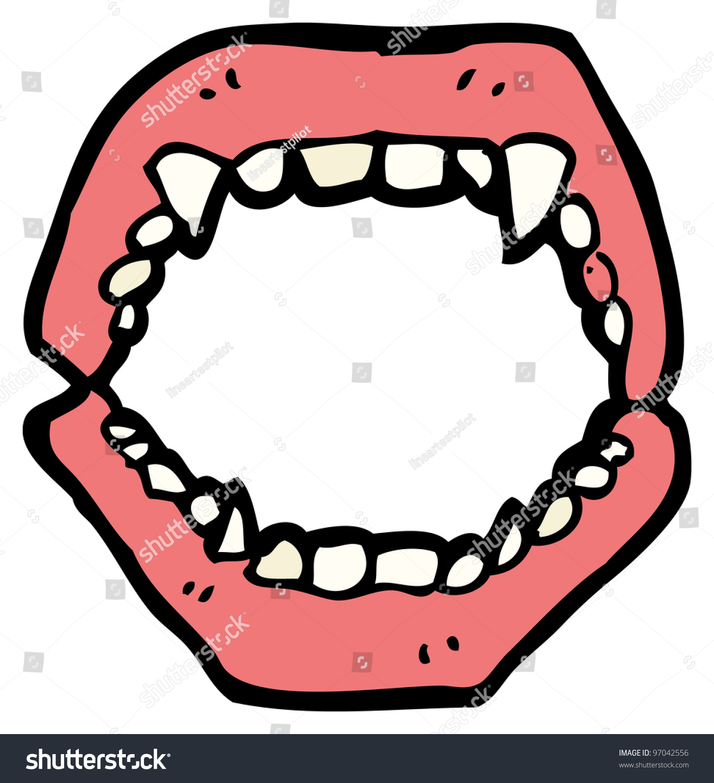 Cartoon Vampire Teeth Stock Illustration 97042556 - Shutterstock