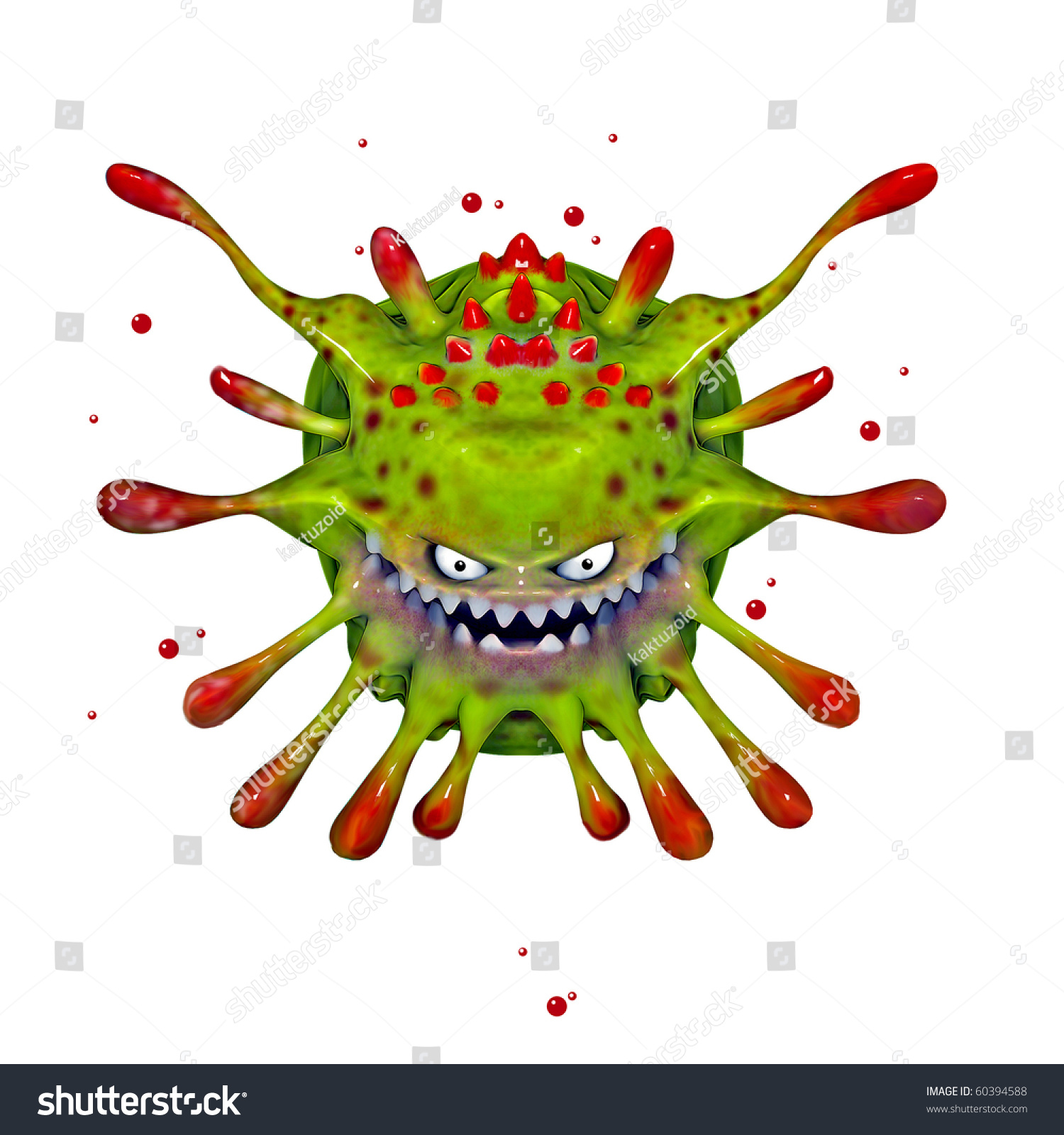 Cartoon Virus Isolated On White Stock Illustration 60394588 - Shutterstock