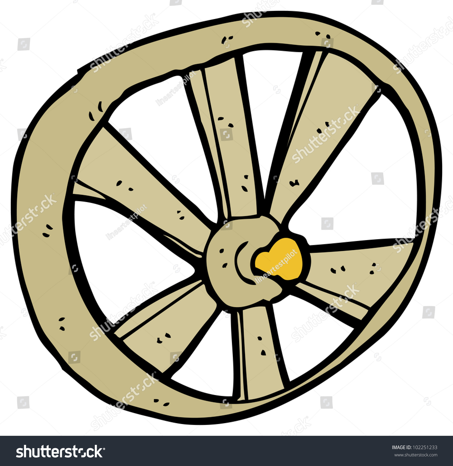 Cartoon Wagon Wheel Stock Illustration 102251233 - Shutterstock